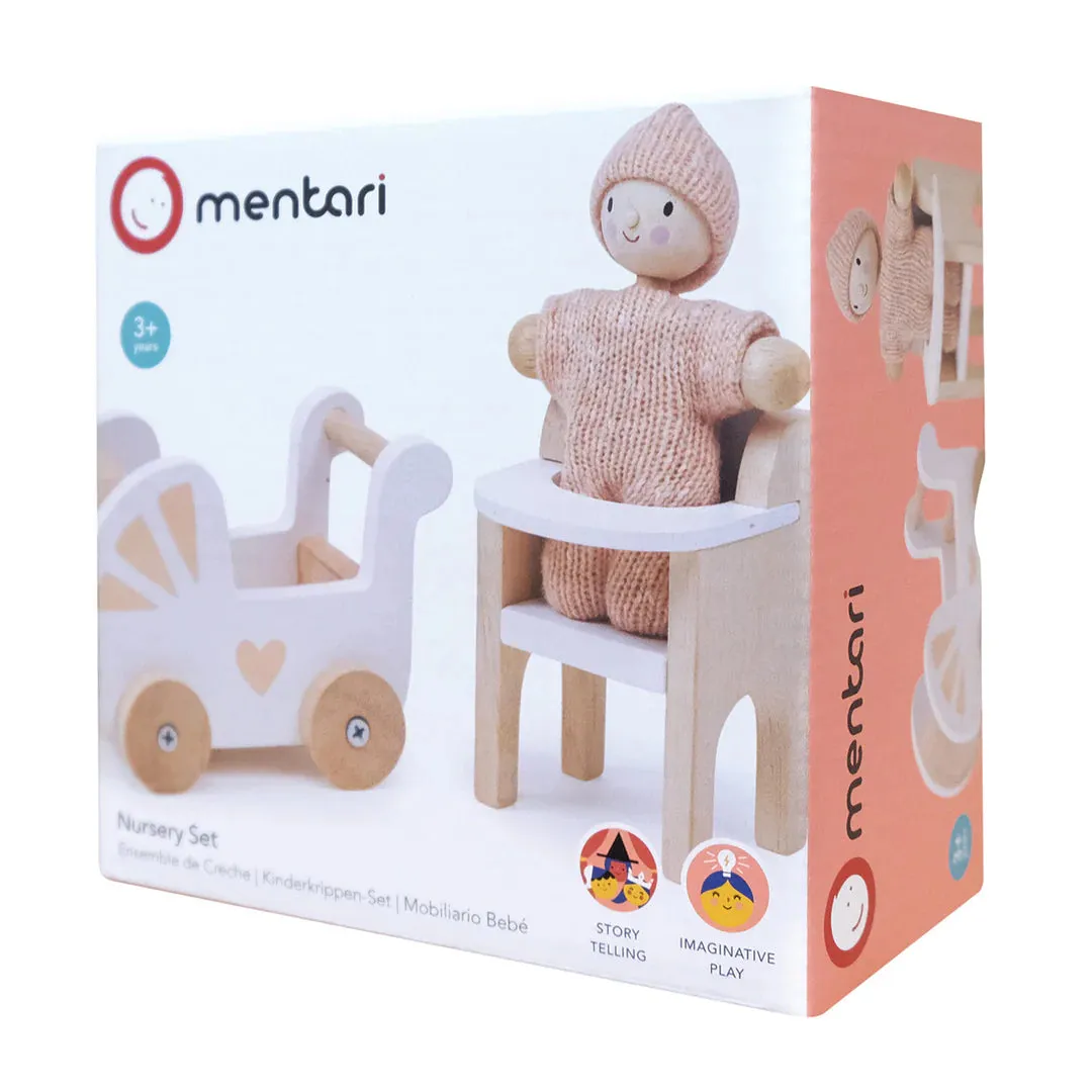 Mentari Dolls House Furniture, Nursery Set