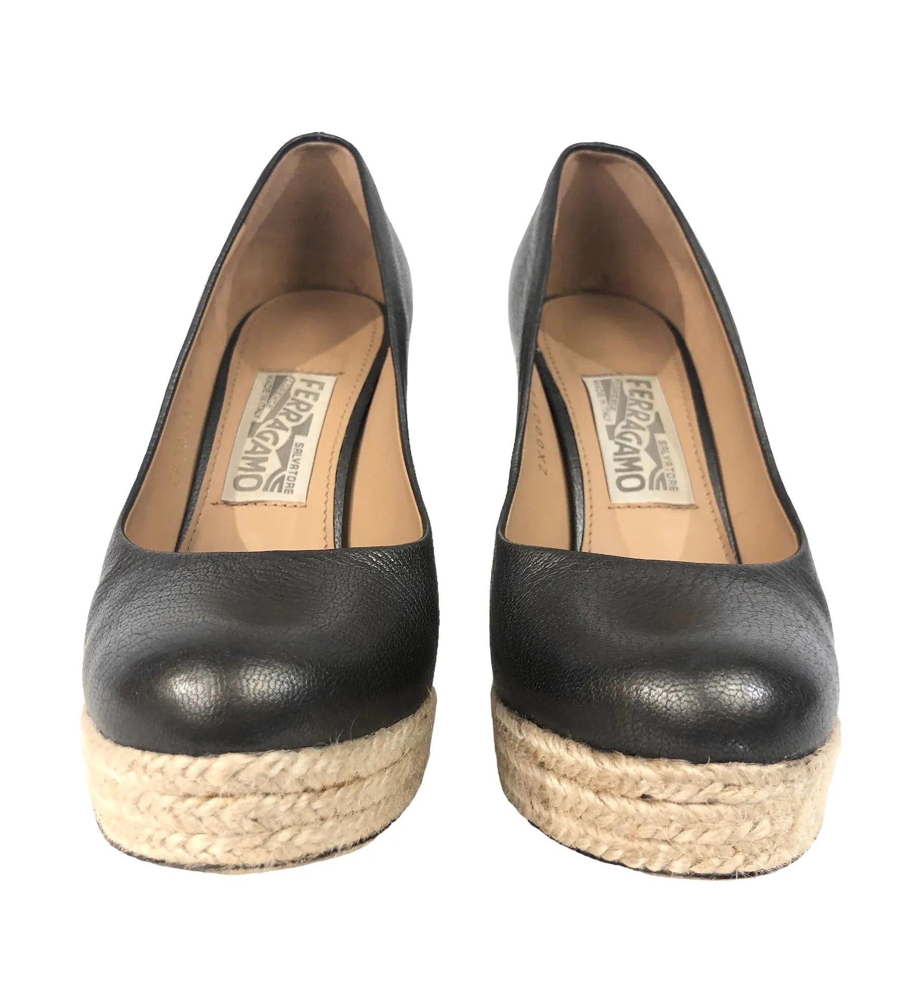 Metallic Grey Bernie Espadrille Wedge Platform | Size US 7.5
