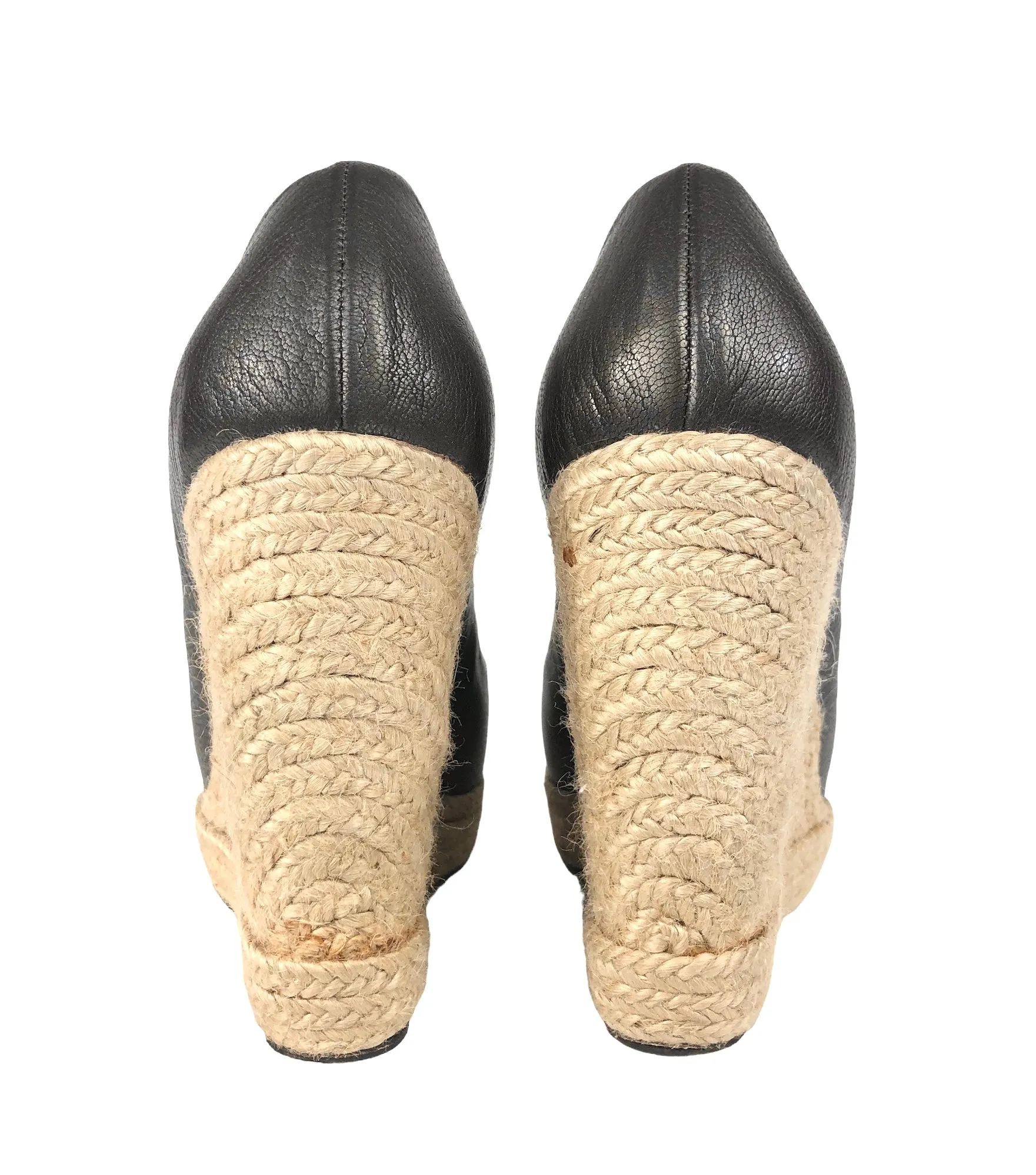 Metallic Grey Bernie Espadrille Wedge Platform | Size US 7.5