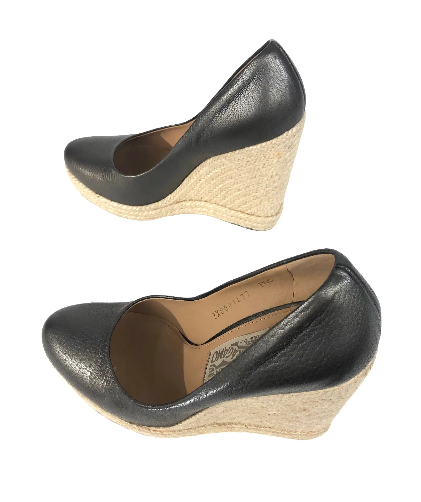 Metallic Grey Bernie Espadrille Wedge Platform | Size US 7.5