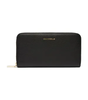 Metallic Soft Wallet Noir