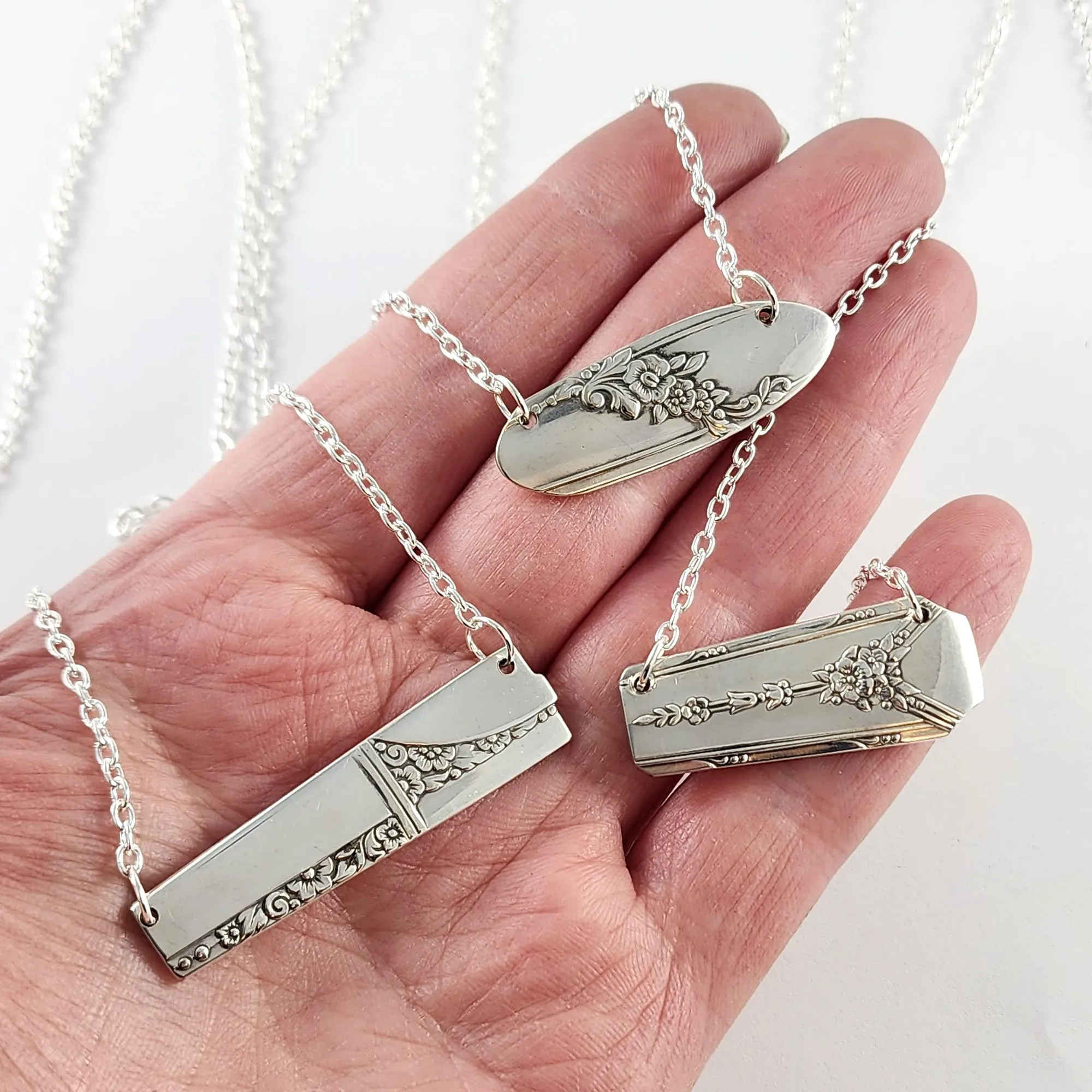 Mixed Bag Chunky Spoon Bar Necklace - Wholesale