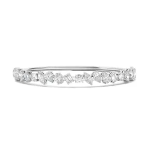 Mixed Diamond Bangle Bracelet