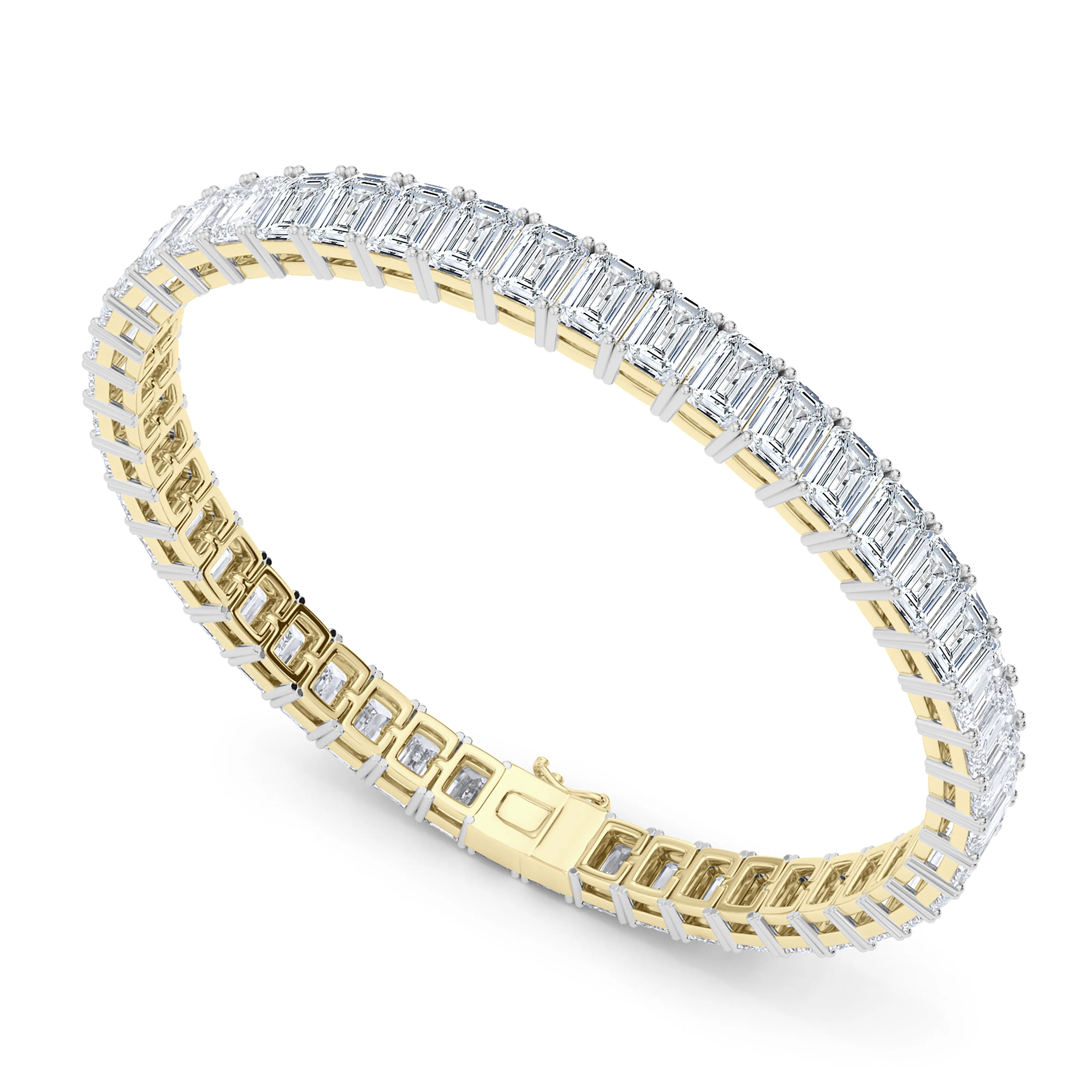 Mixed Metal Emerald Bracelet