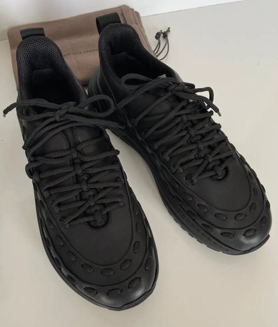 NIB $950 Bottega Veneta Mens Leather Black Sneakers 12 US (45 Euro) 578305