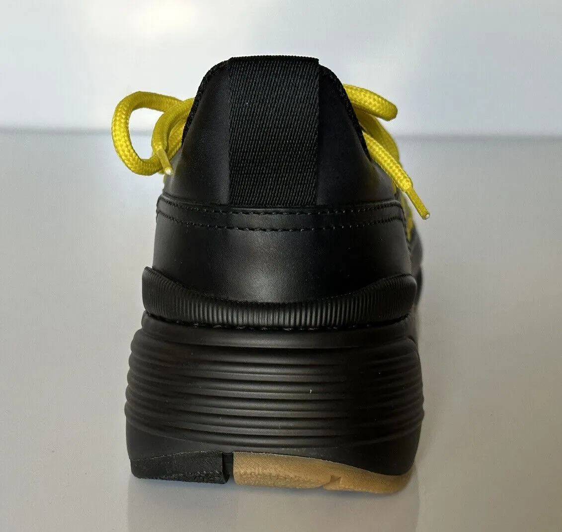 NIB $950 Bottega Veneta Mens Leather Black/Yellow Sneakers 9 US (42) 578305 1013
