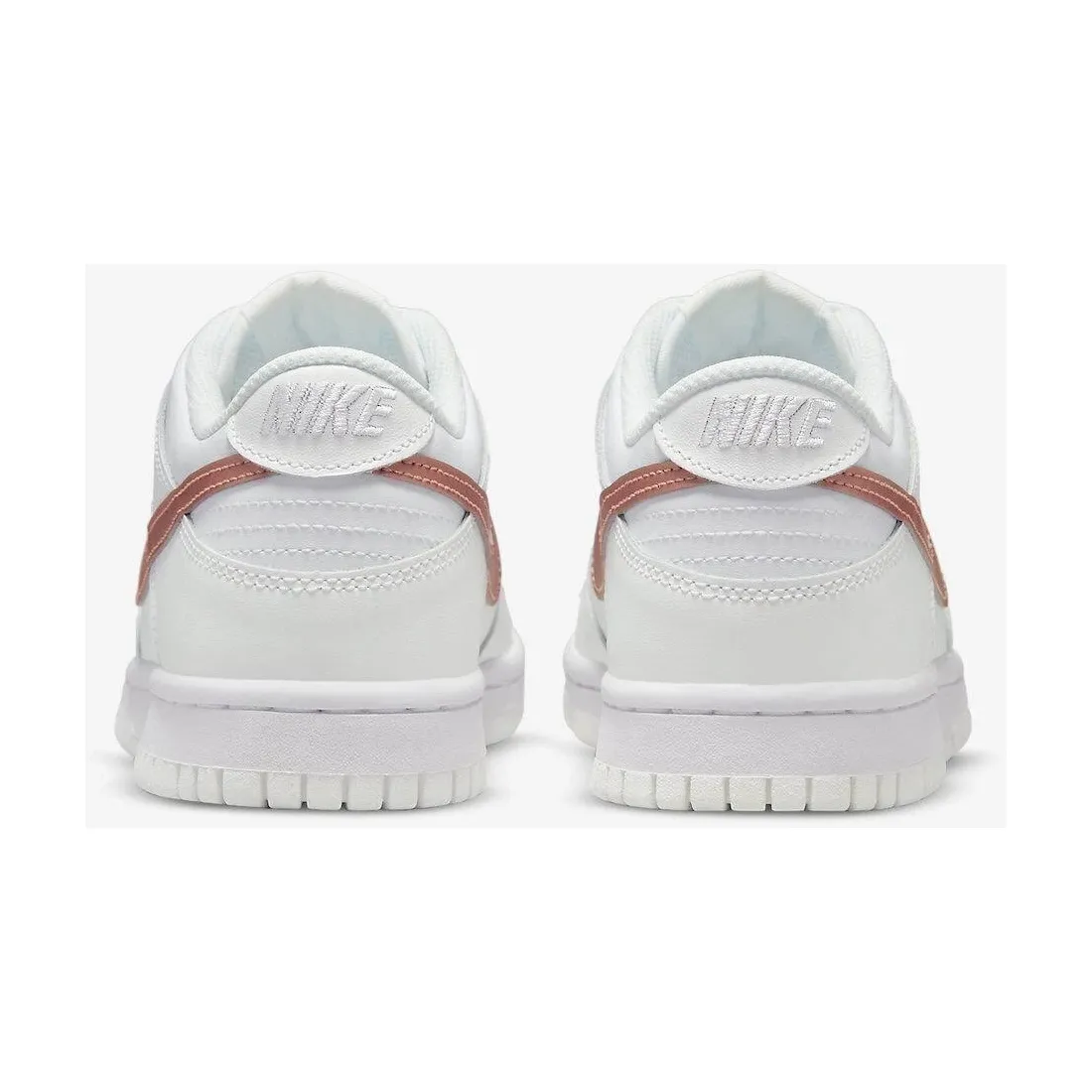 Nike Kid's Dunk Low GS Shoes - Summit White / Metallic Red Bronze
