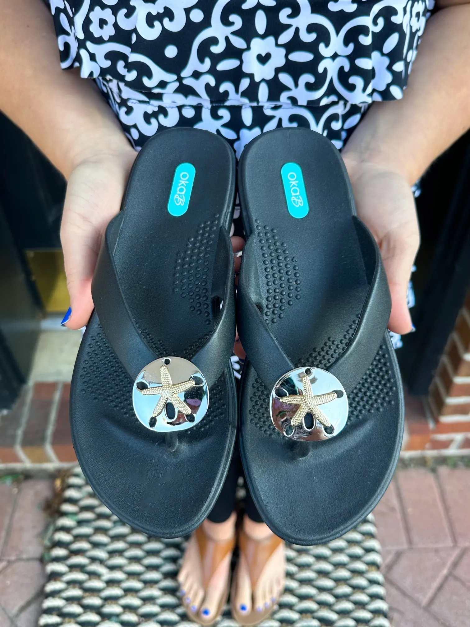 OkaB Licorice Sand Dollar Sandals