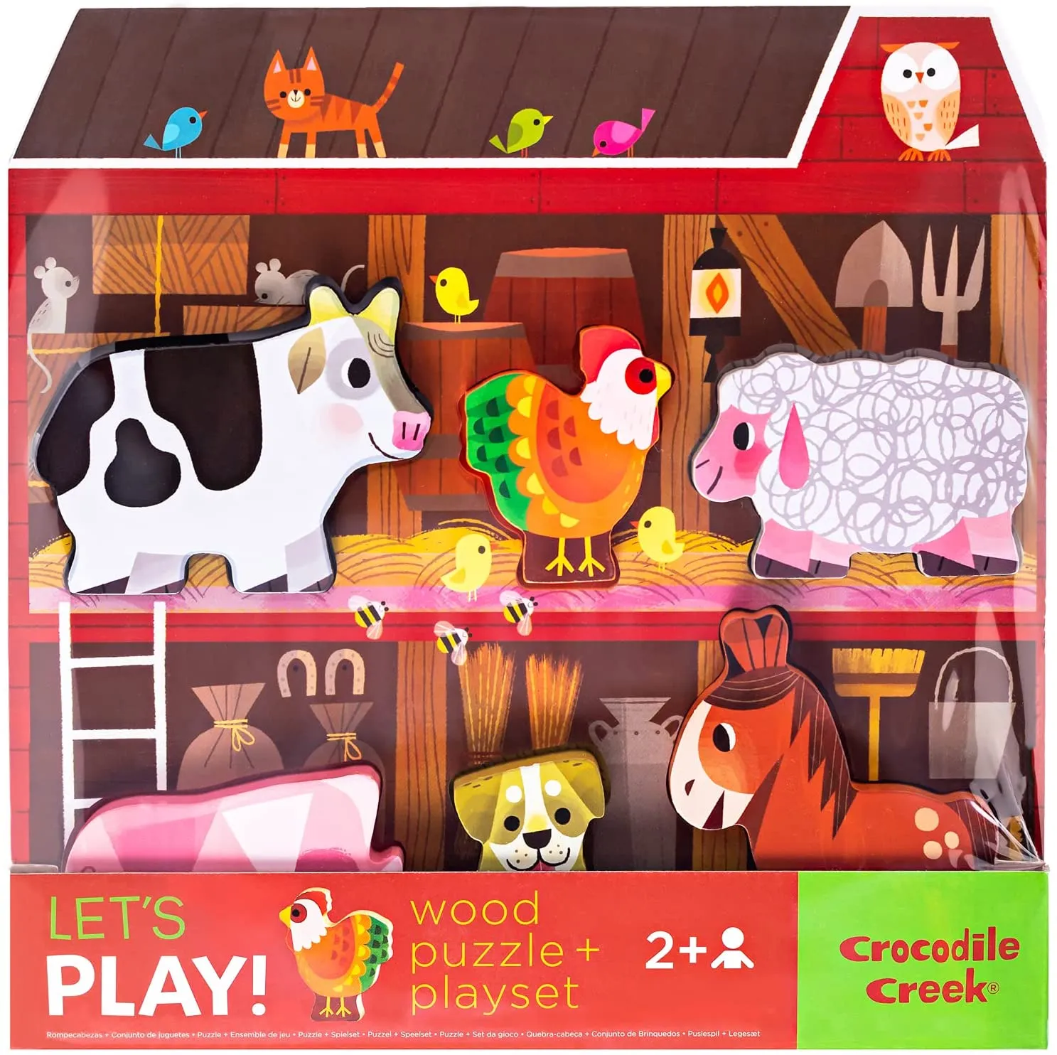 On The Farm 6pc Wooden Puzzle