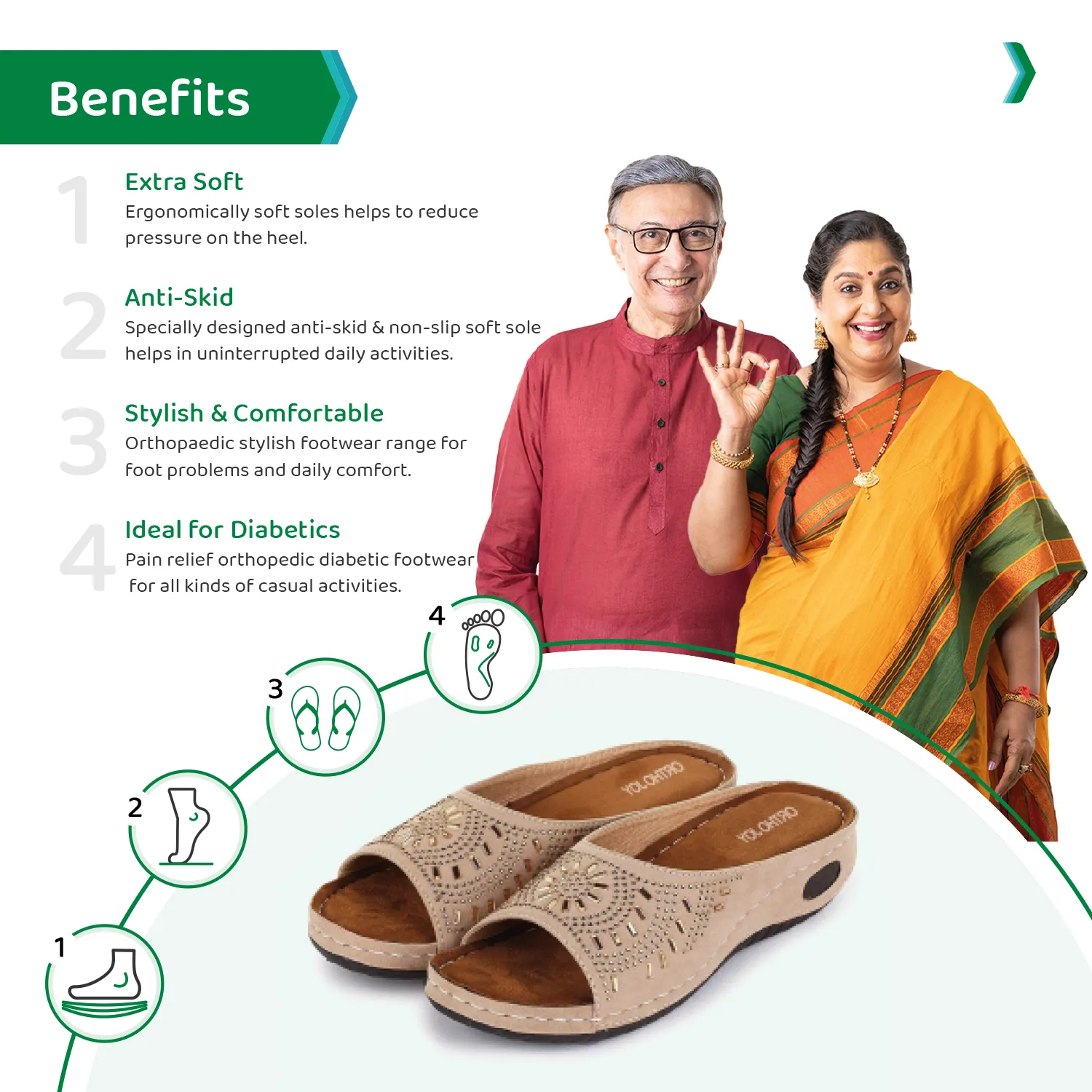 ORTHO JOY Extra-Soft Comfortable Fancy Slippers