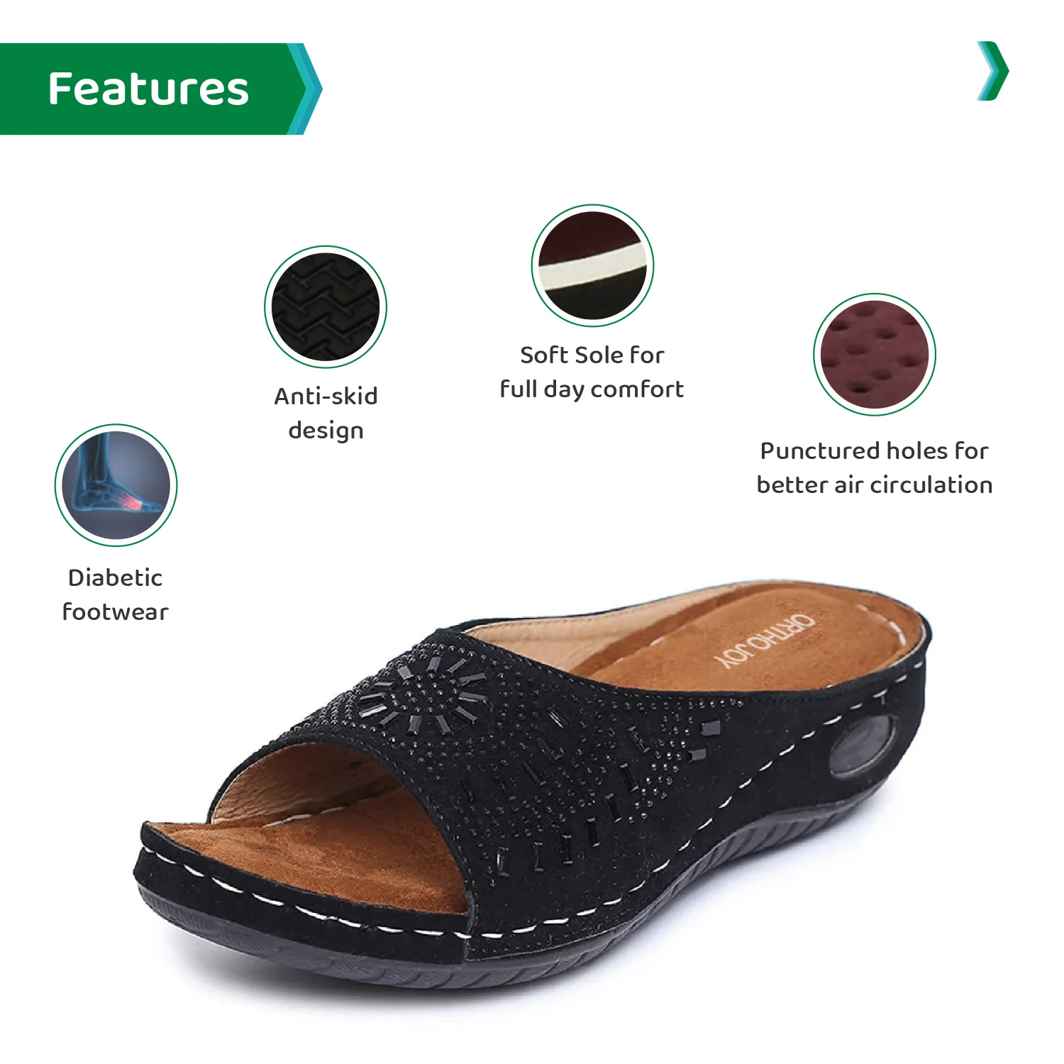 ORTHO JOY Extra-Soft Comfortable Fancy Slippers