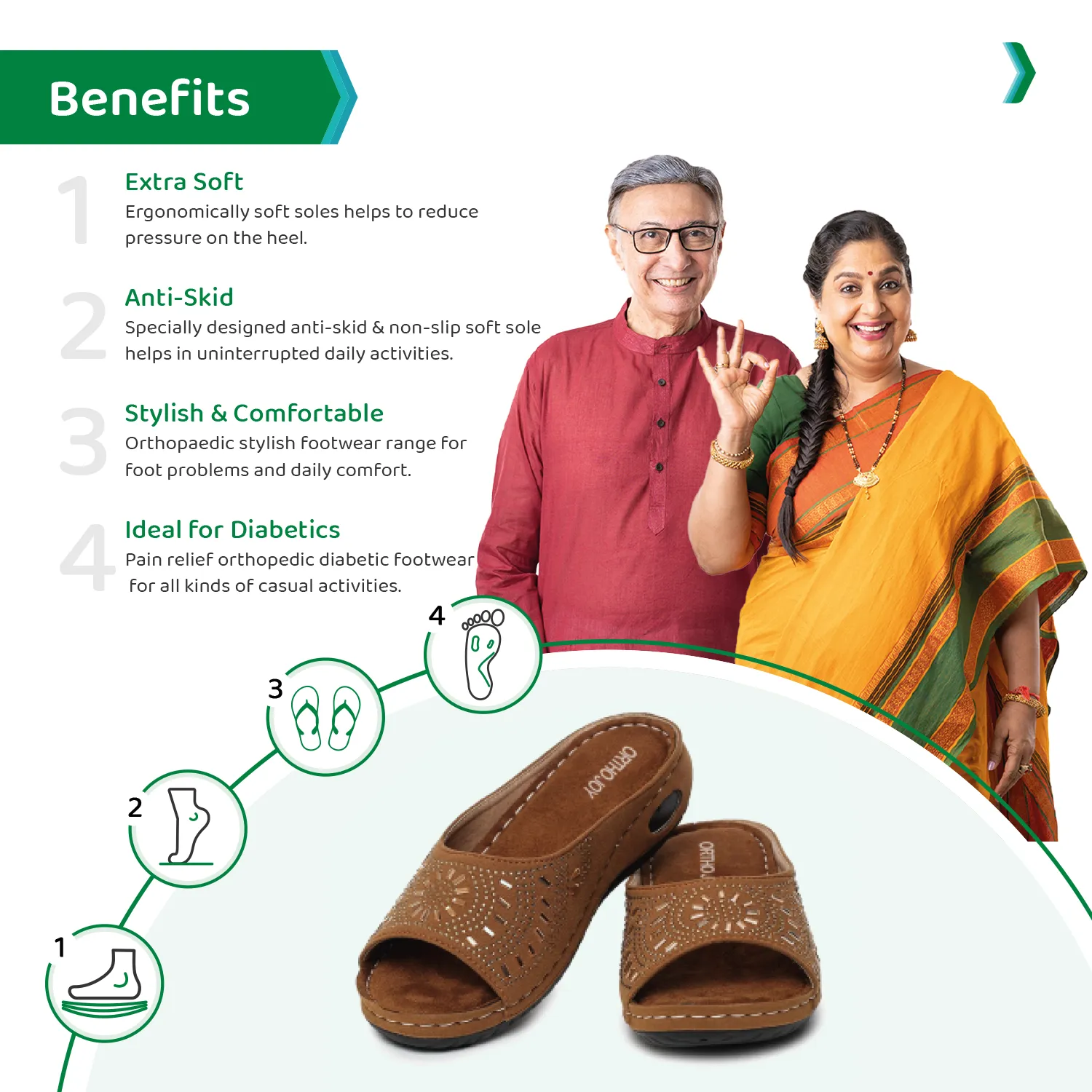 ORTHO JOY Extra-Soft Comfortable Fancy Slippers