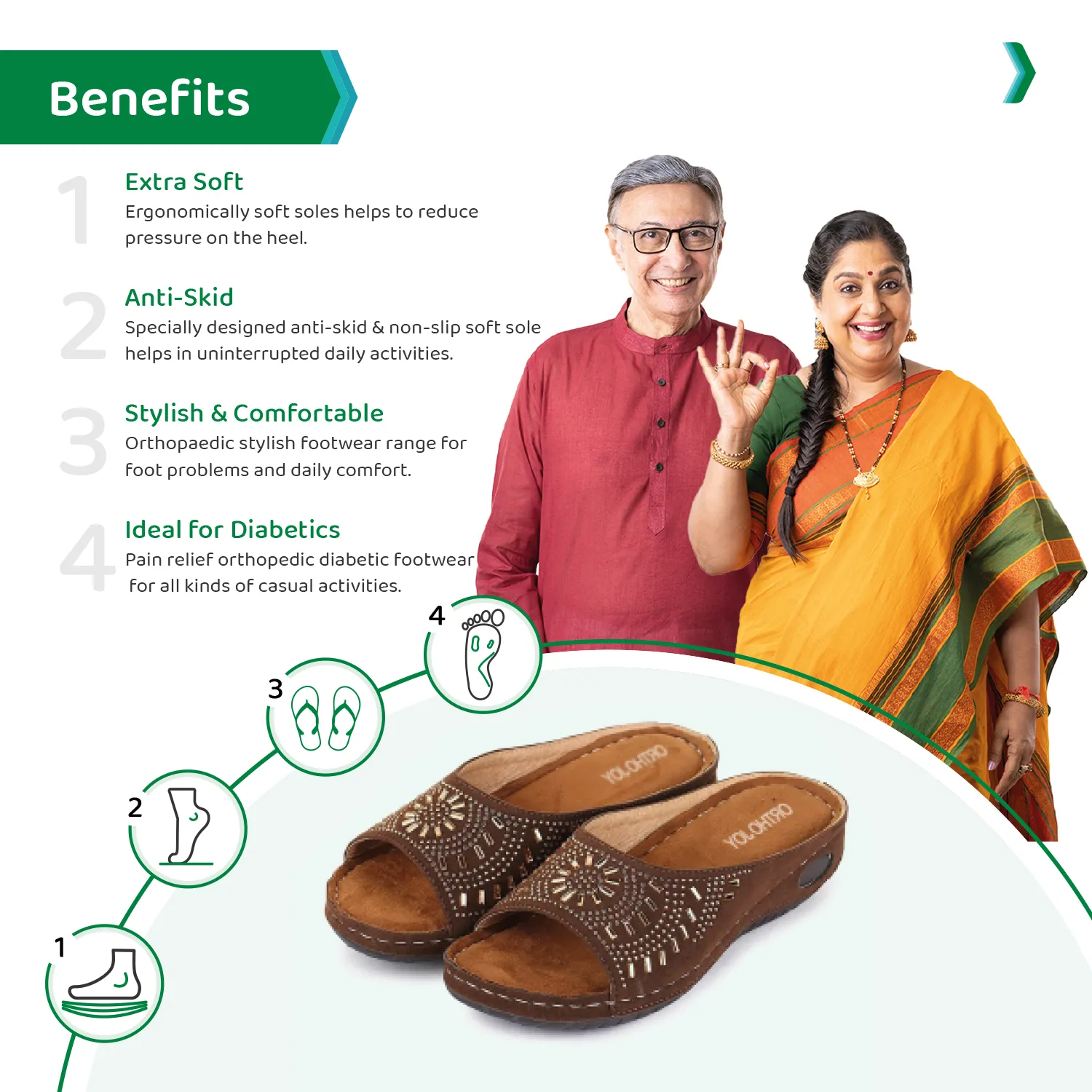 ORTHO JOY Extra-Soft Comfortable Fancy Slippers