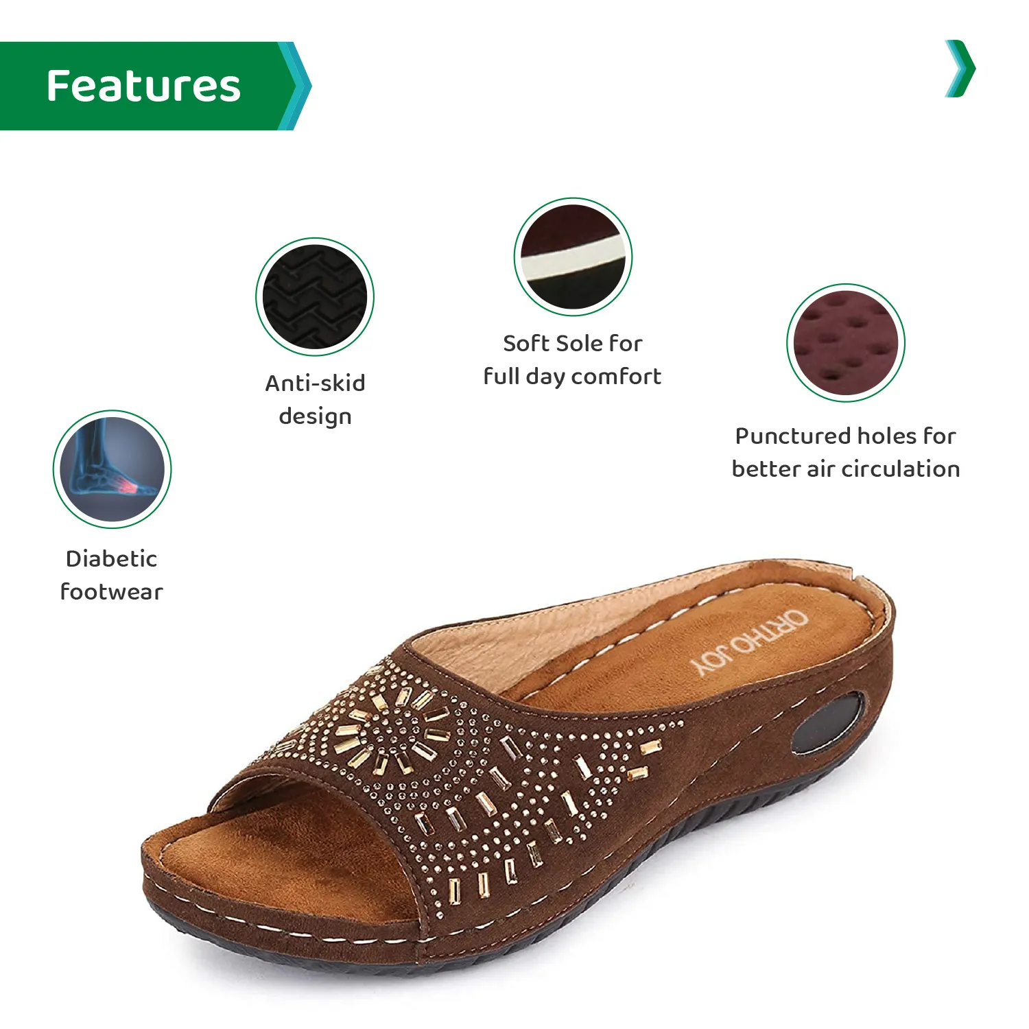 ORTHO JOY Extra-Soft Comfortable Fancy Slippers