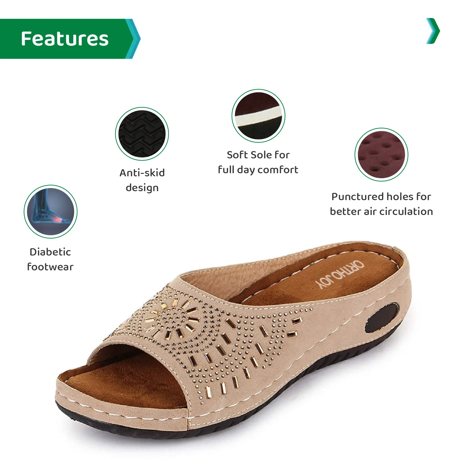 ORTHO JOY Extra-Soft Comfortable Fancy Slippers