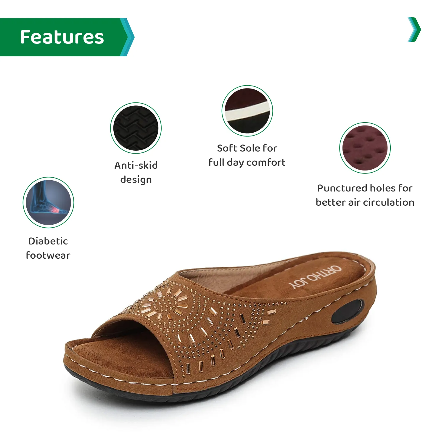 ORTHO JOY Extra-Soft Comfortable Fancy Slippers