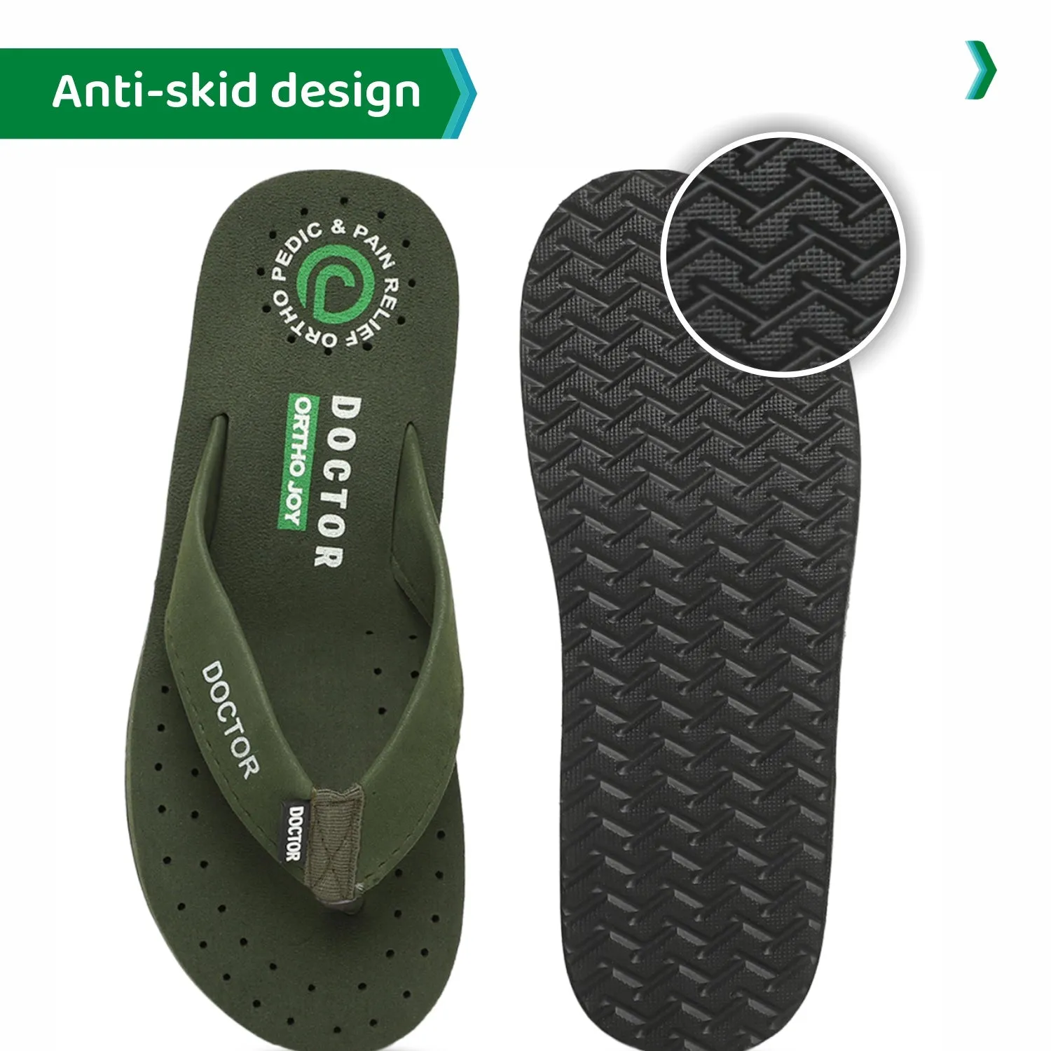 ORTHO JOY Extra Soft Doctor Ortho Slippers for men.