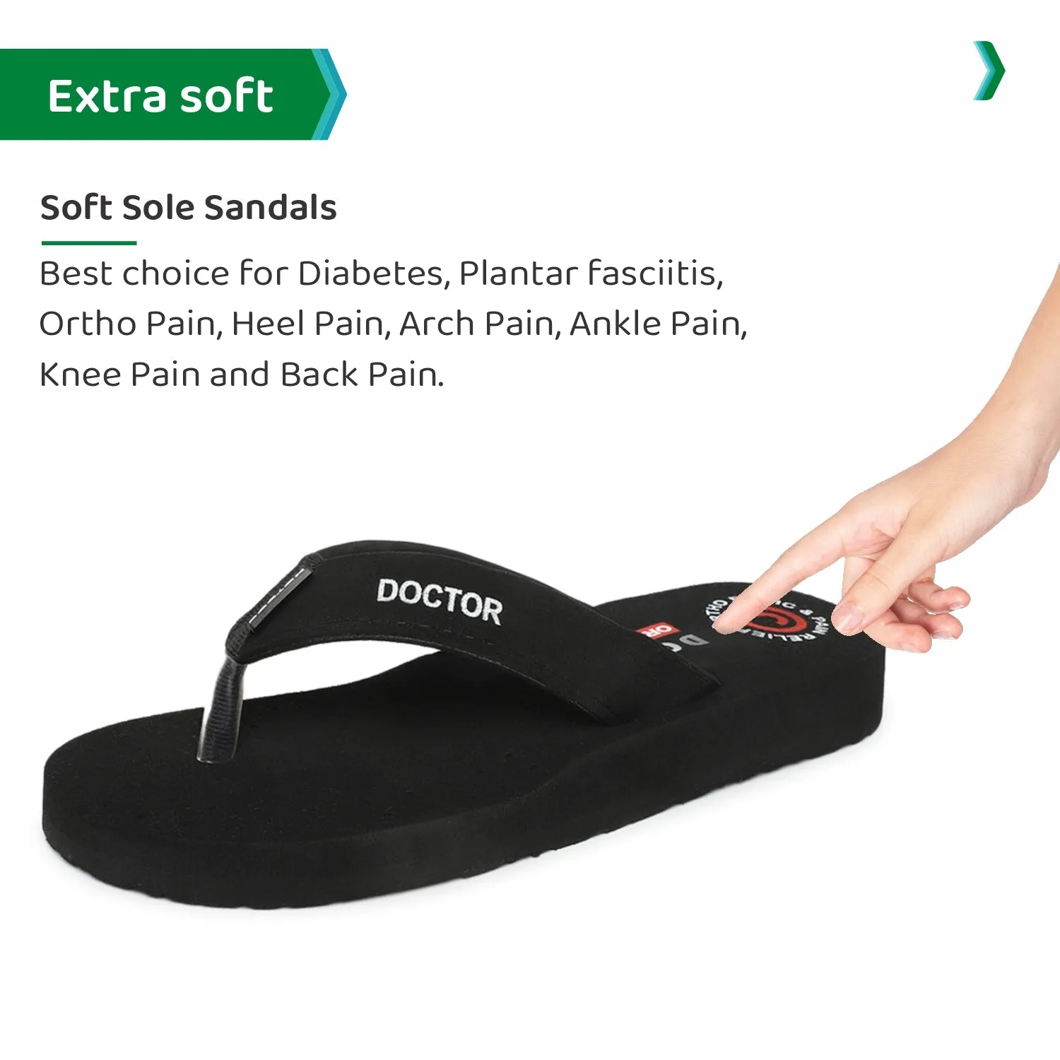 ORTHO JOY Extra Soft Doctor Ortho Slippers for men.