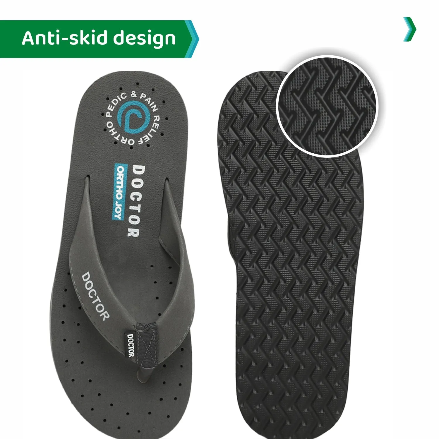 ORTHO JOY Extra Soft Doctor Ortho Slippers for men.