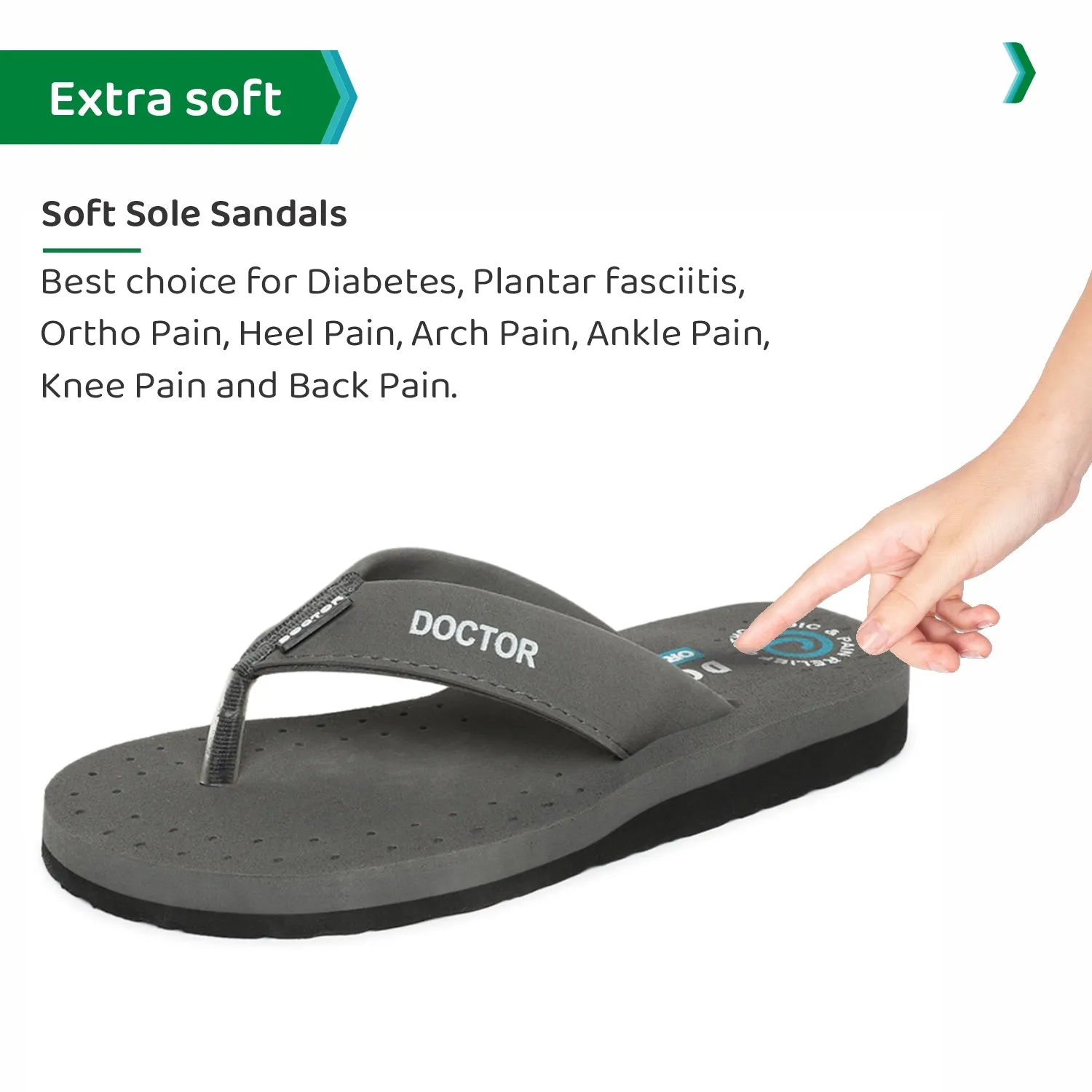 ORTHO JOY Extra Soft Doctor Ortho Slippers for men.