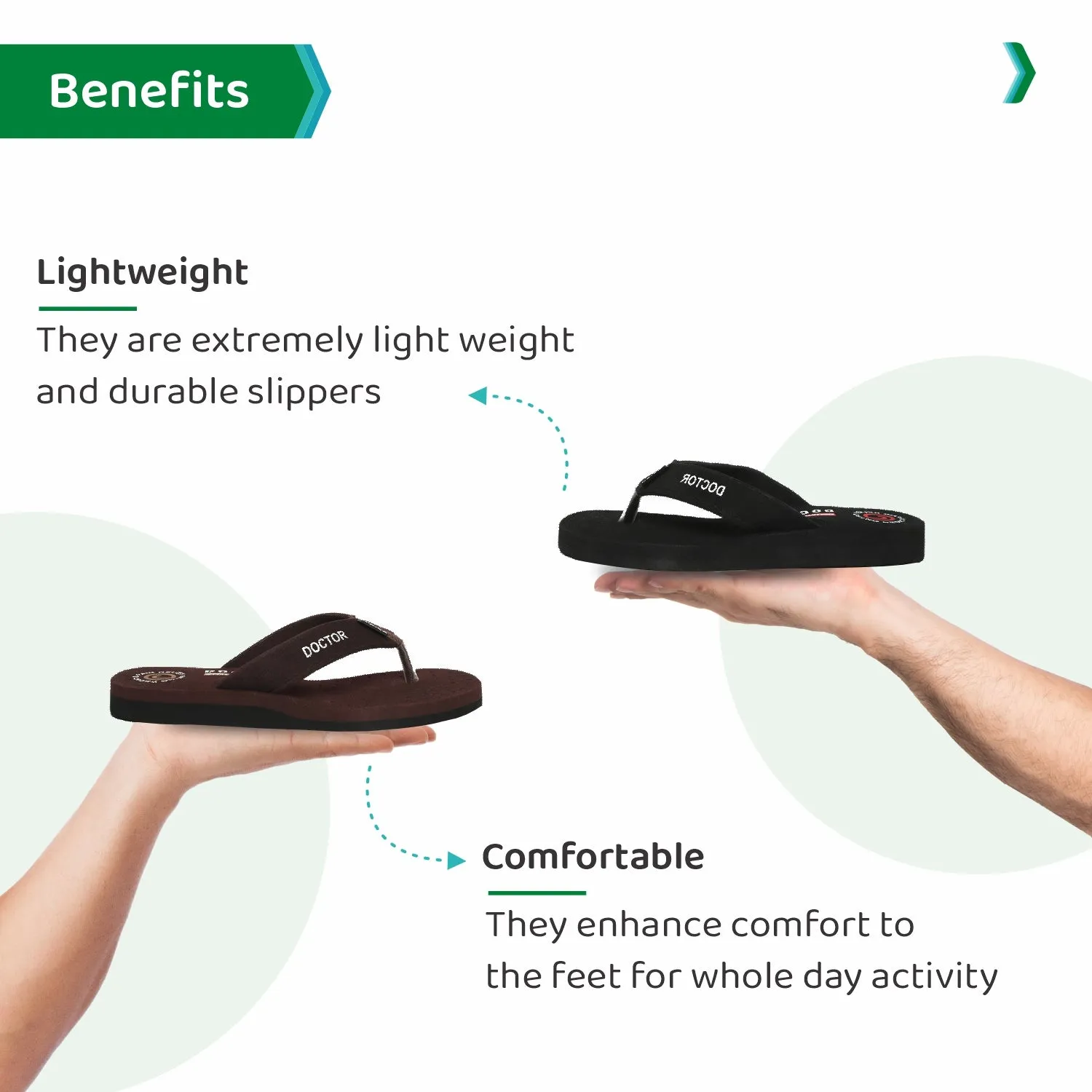 ORTHO JOY Extra Soft Doctor Ortho Slippers for men.