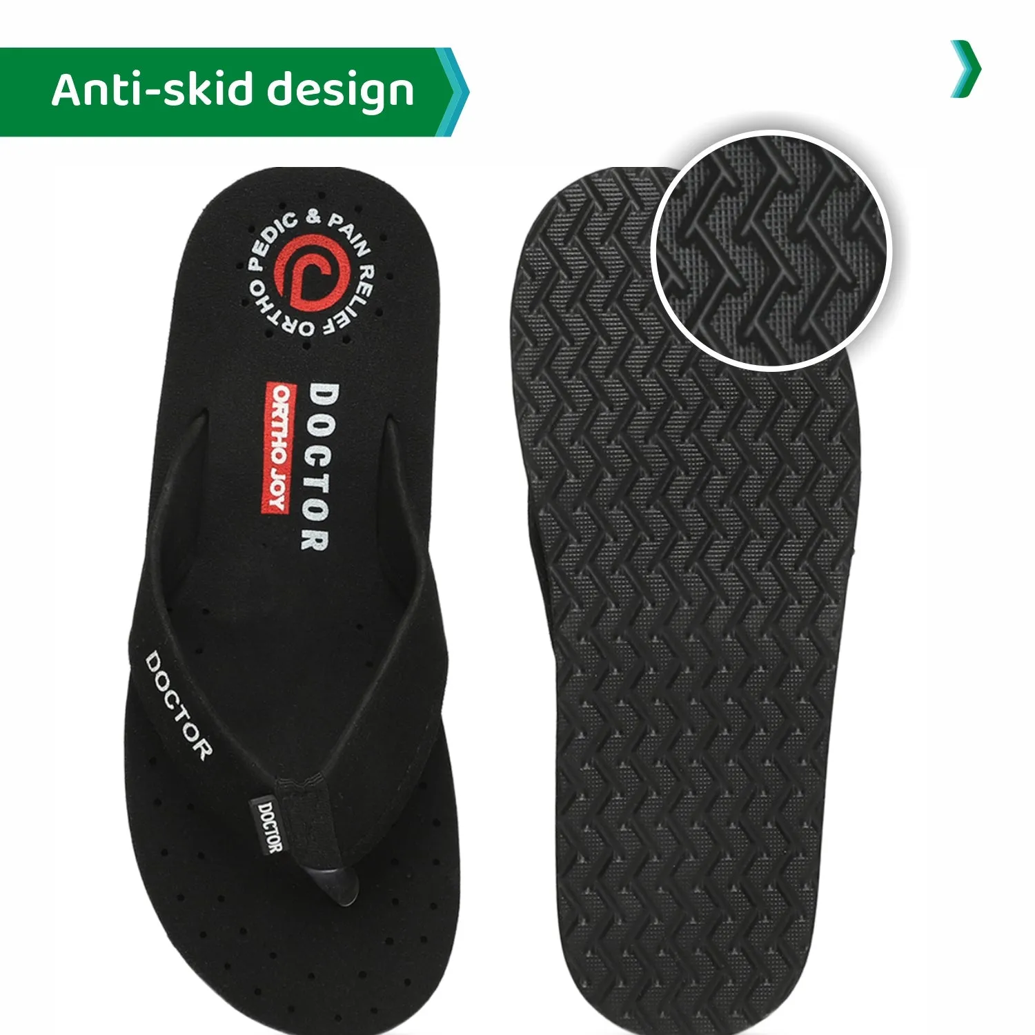 ORTHO JOY Extra Soft Doctor Ortho Slippers for men.
