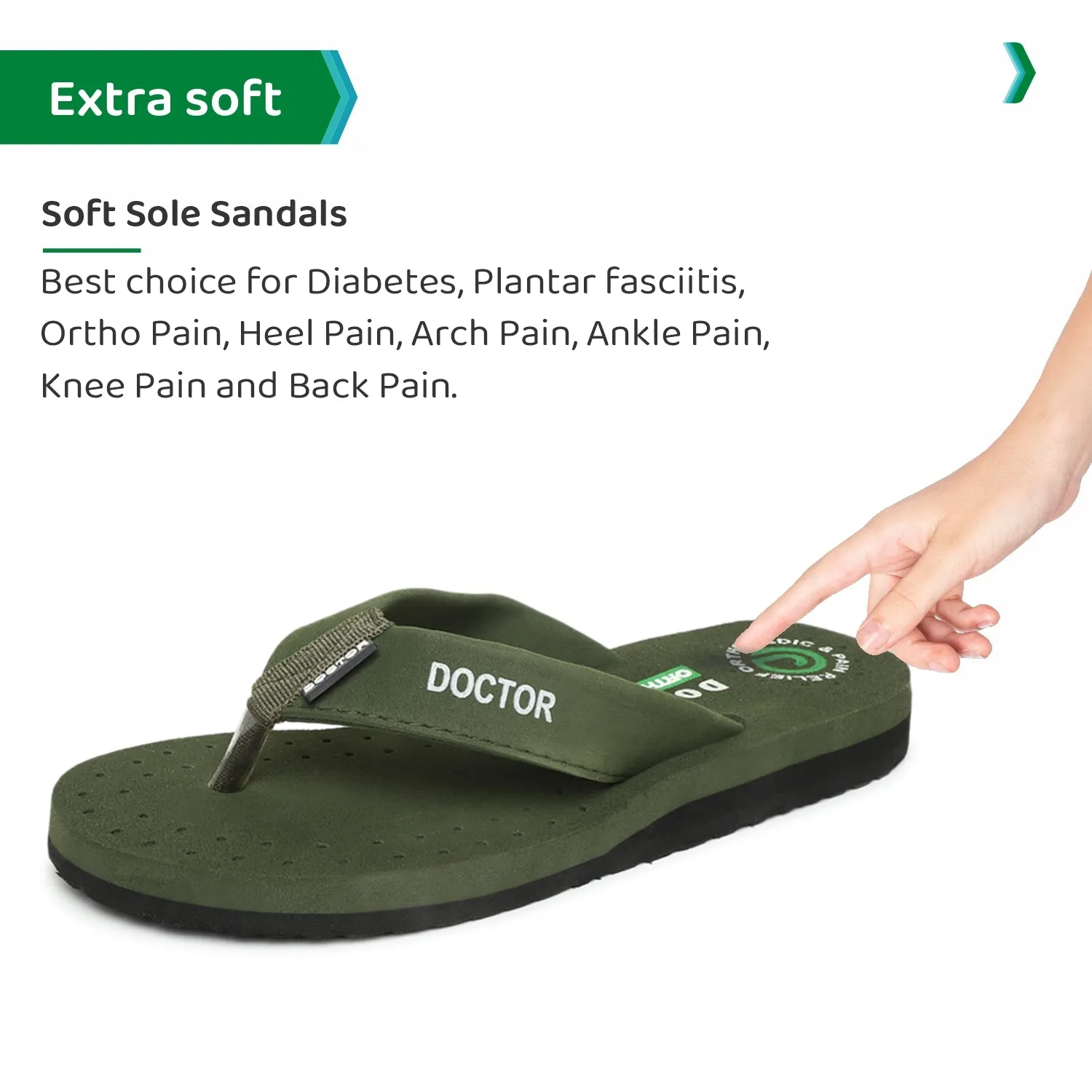ORTHO JOY Extra Soft Doctor Ortho Slippers for men.