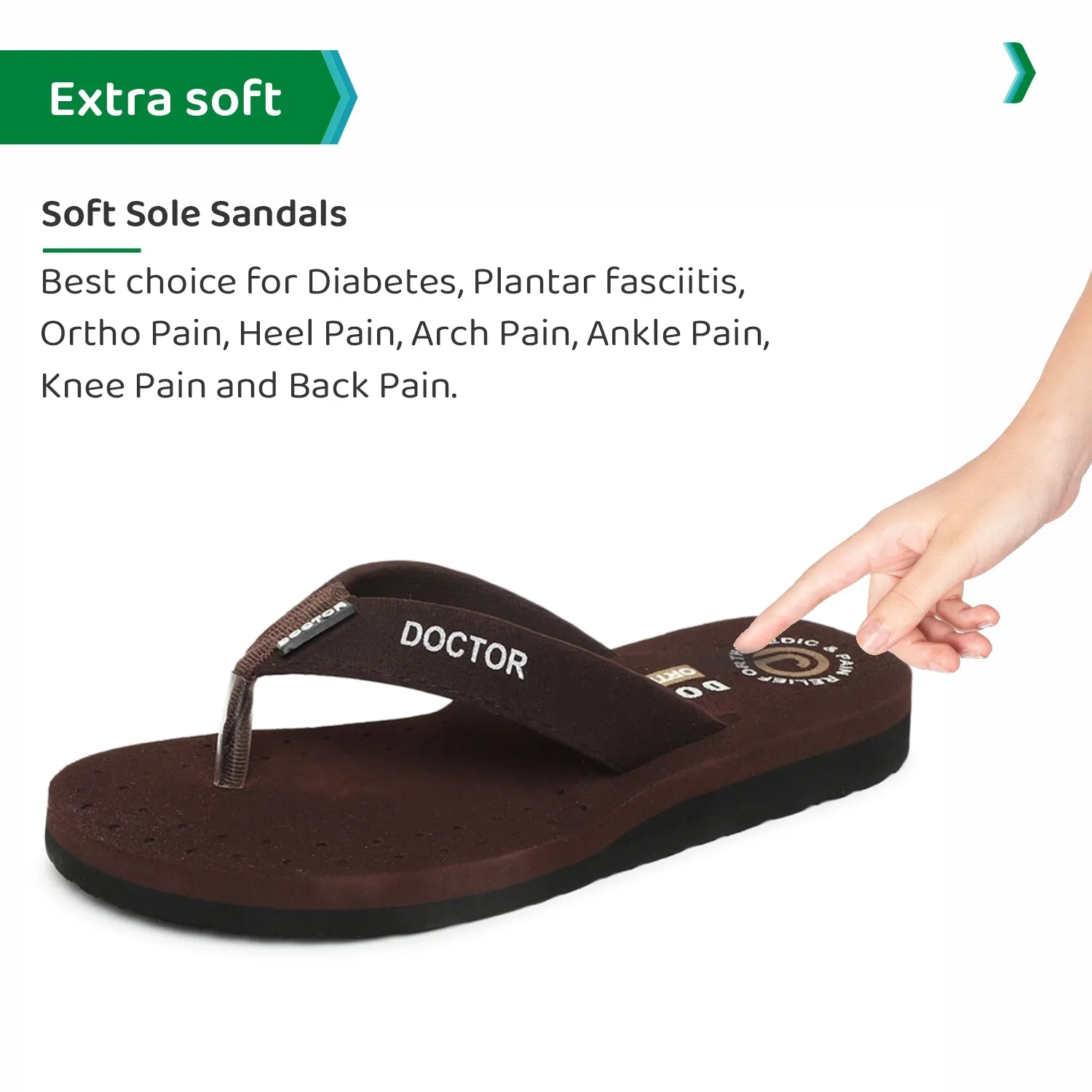 ORTHO JOY Extra Soft Doctor Ortho Slippers for men.