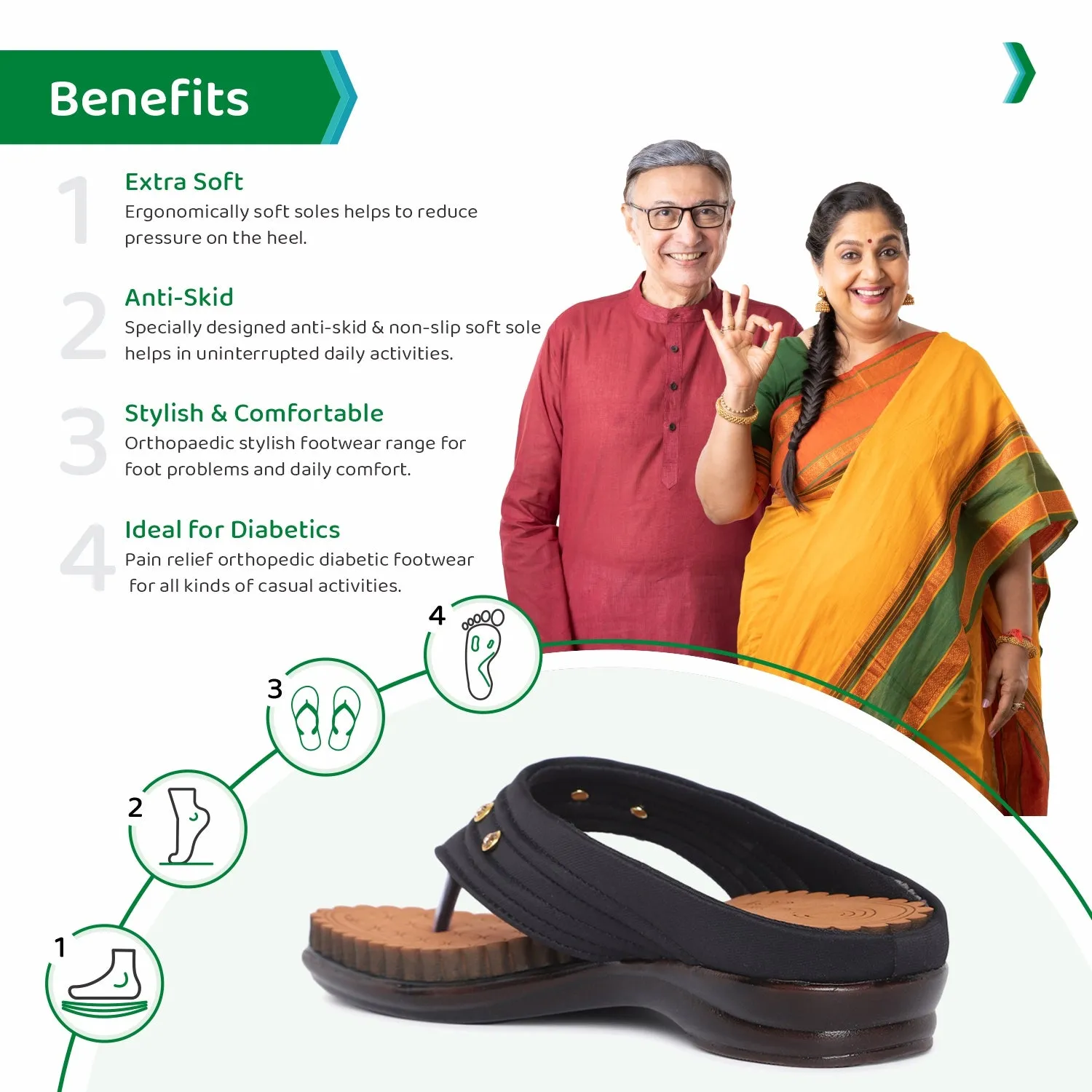 ORTHO JOY Fancy Doctor Slippers