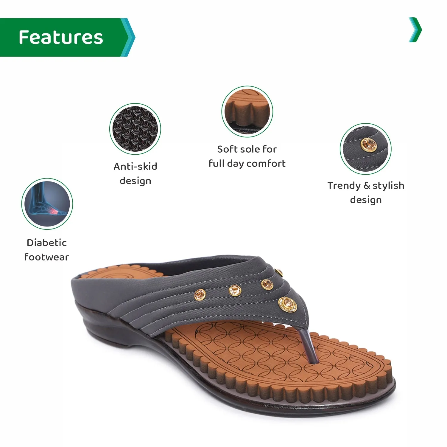 ORTHO JOY Fancy Doctor Slippers
