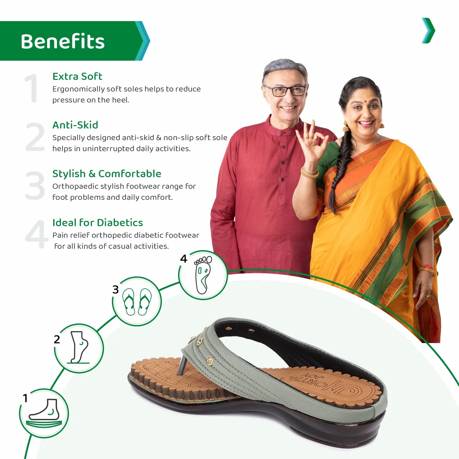 ORTHO JOY Fancy Doctor Slippers