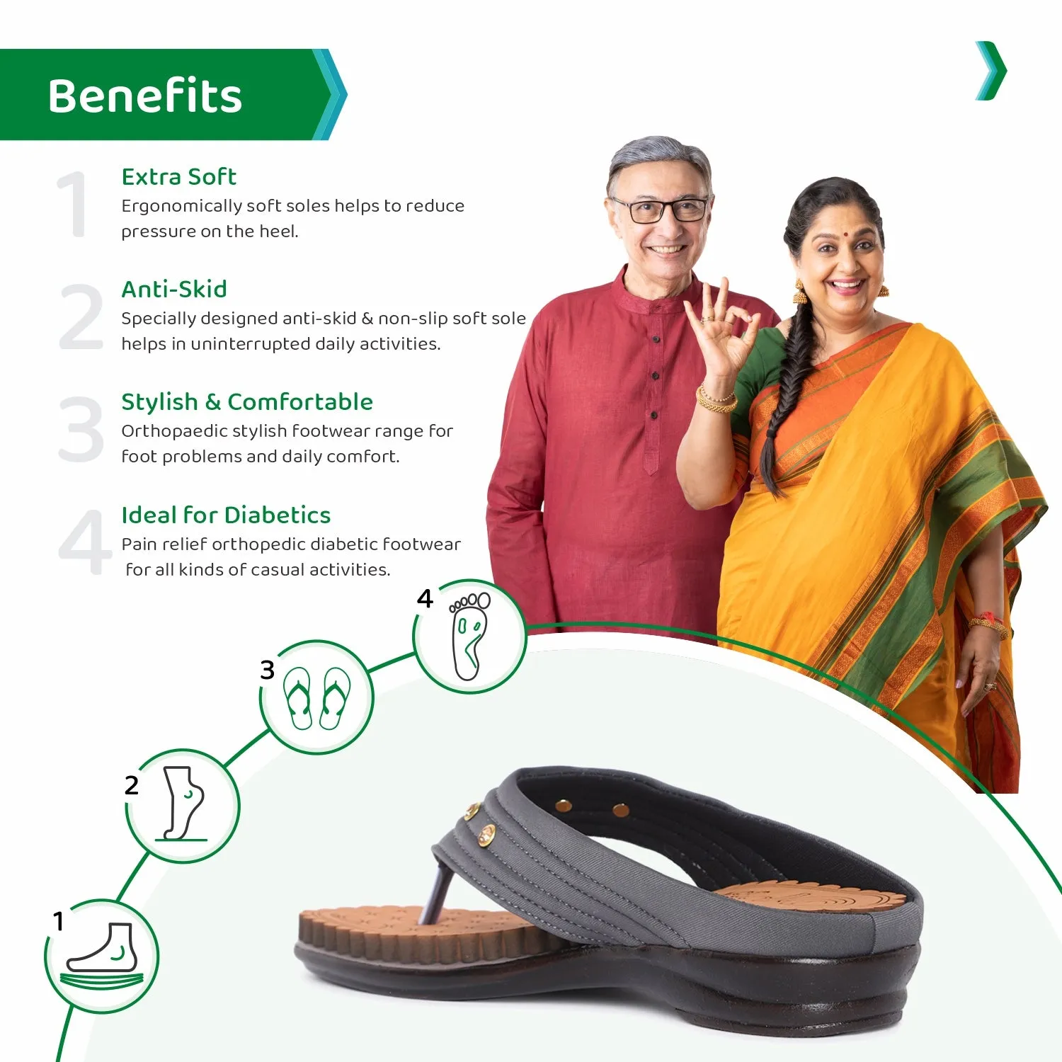 ORTHO JOY Fancy Doctor Slippers