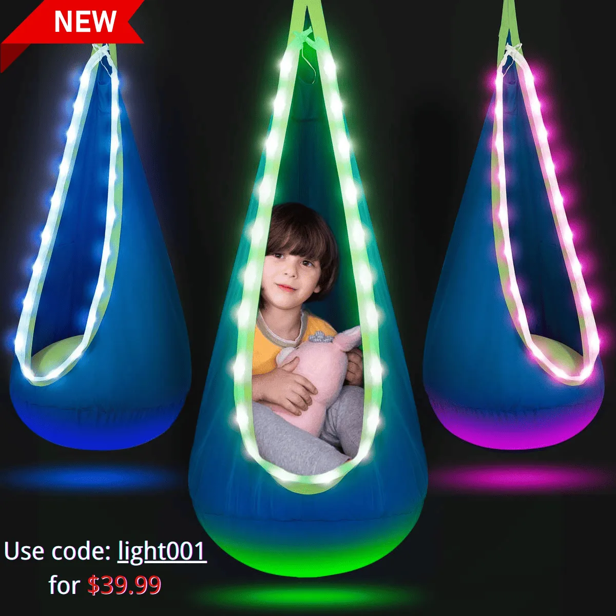 Outree Light Up Kids Sensory Swing