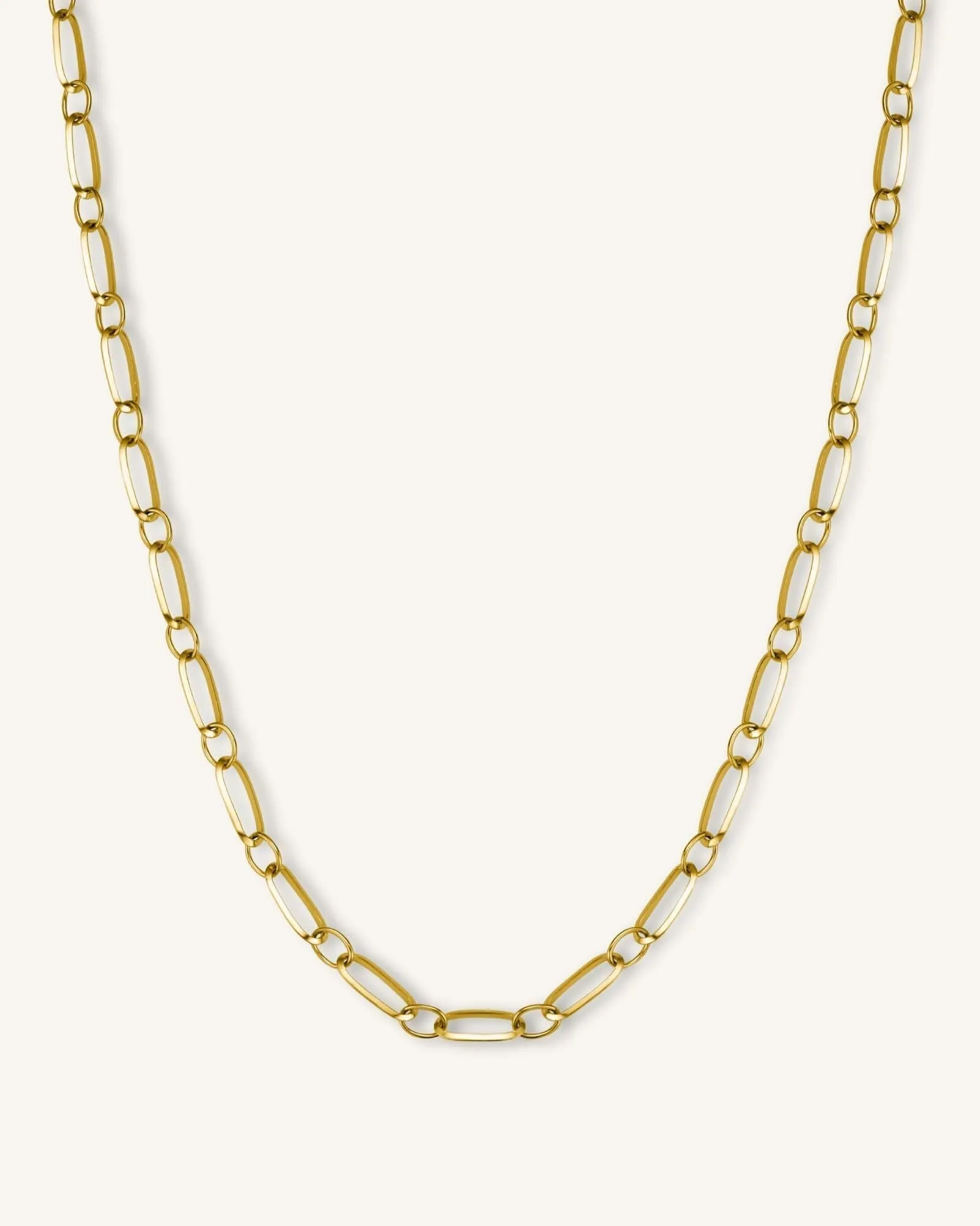 Oval Chain Necklace Gold