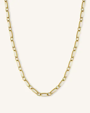 Oval Chain Necklace Gold