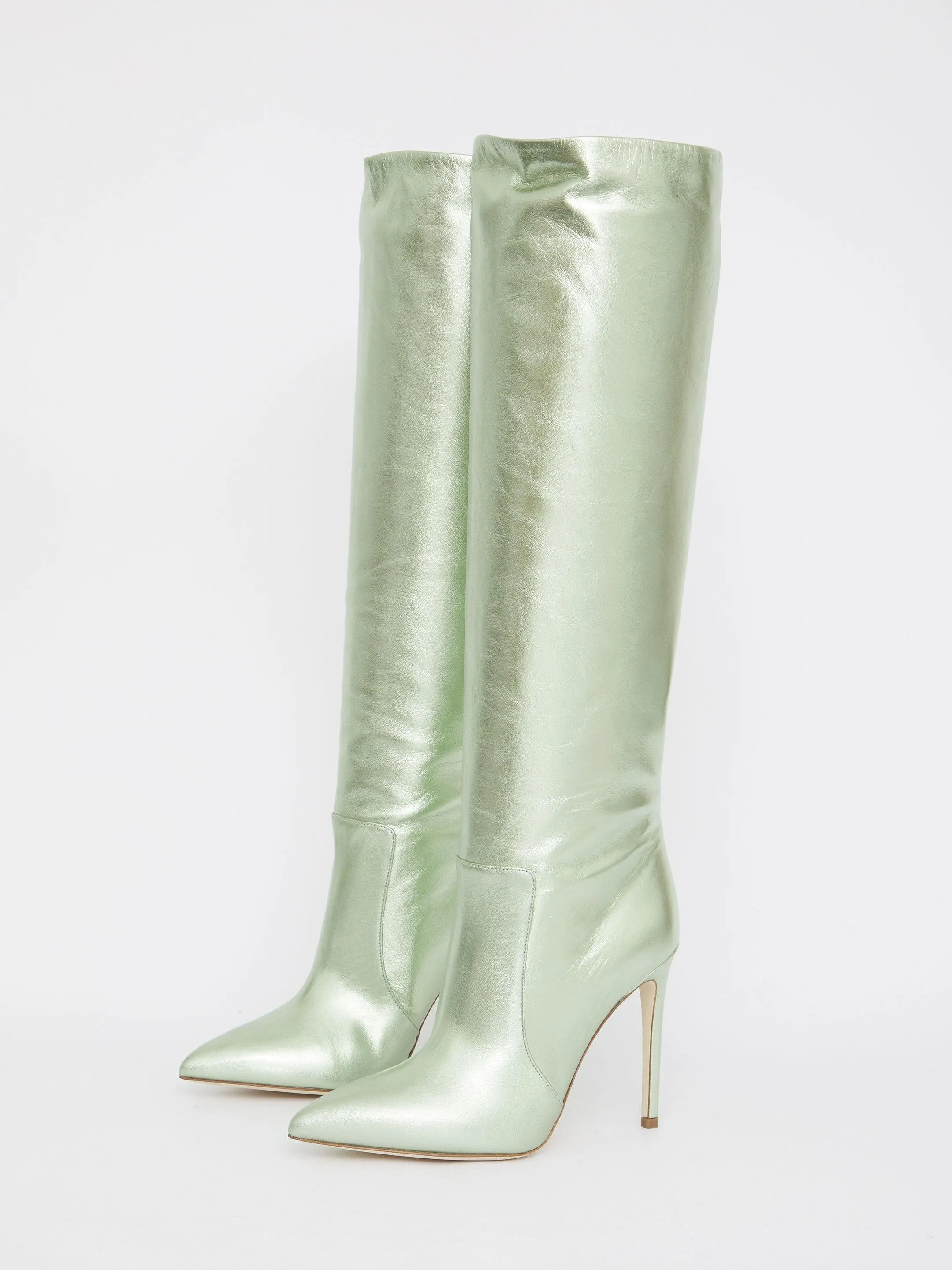 Paris Texas Green Leather Boots