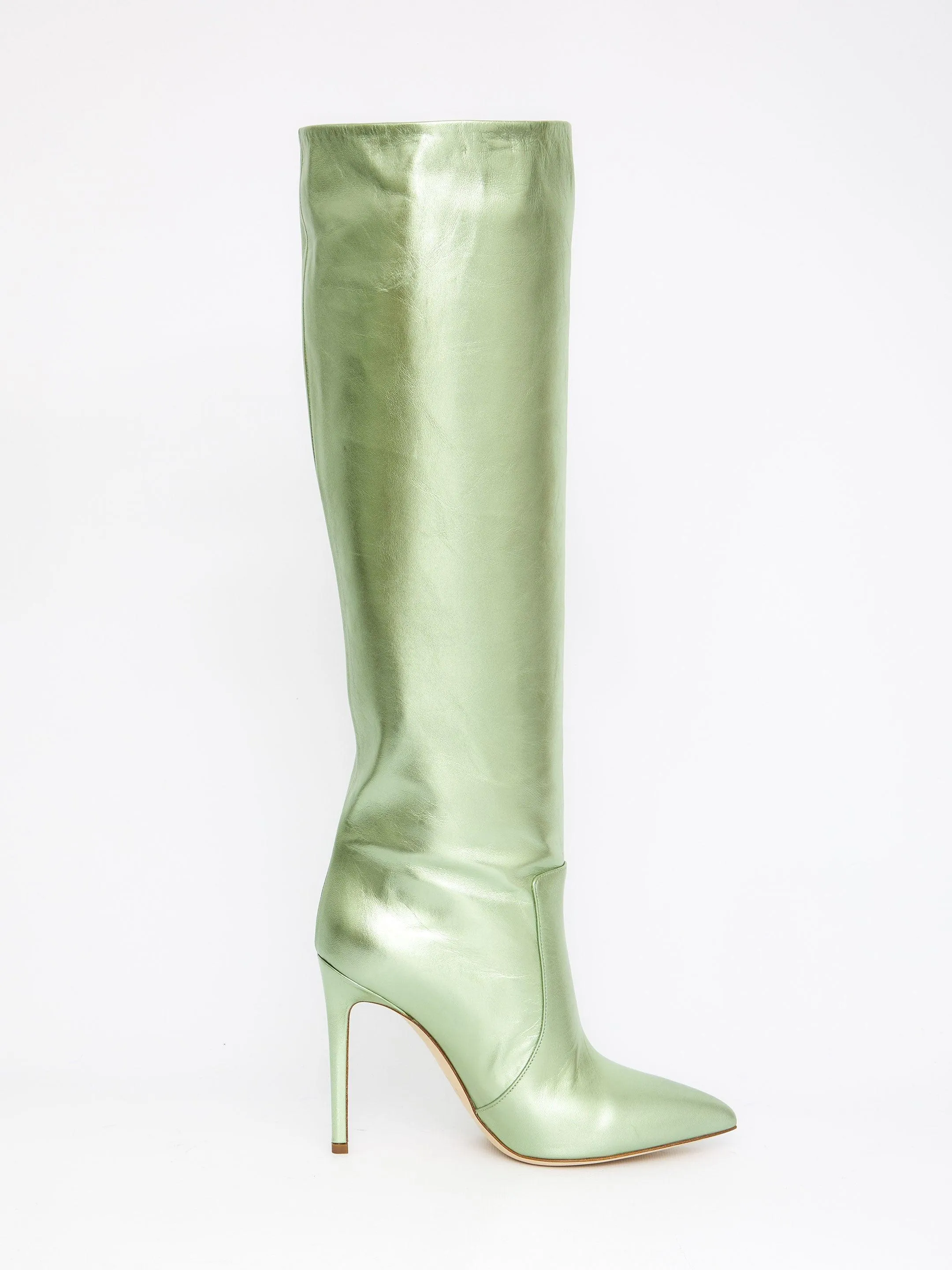 Paris Texas Green Leather Boots