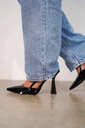 PATENT BOW SLINGBACK