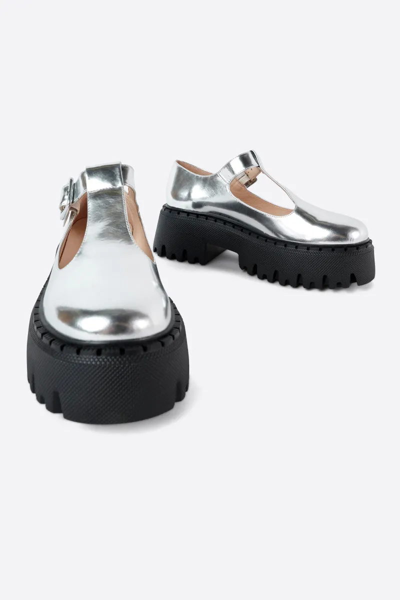 PEARS METALLIC PLATFORM MARY JANE