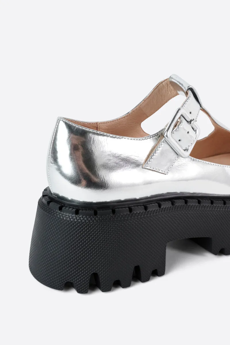 PEARS METALLIC PLATFORM MARY JANE