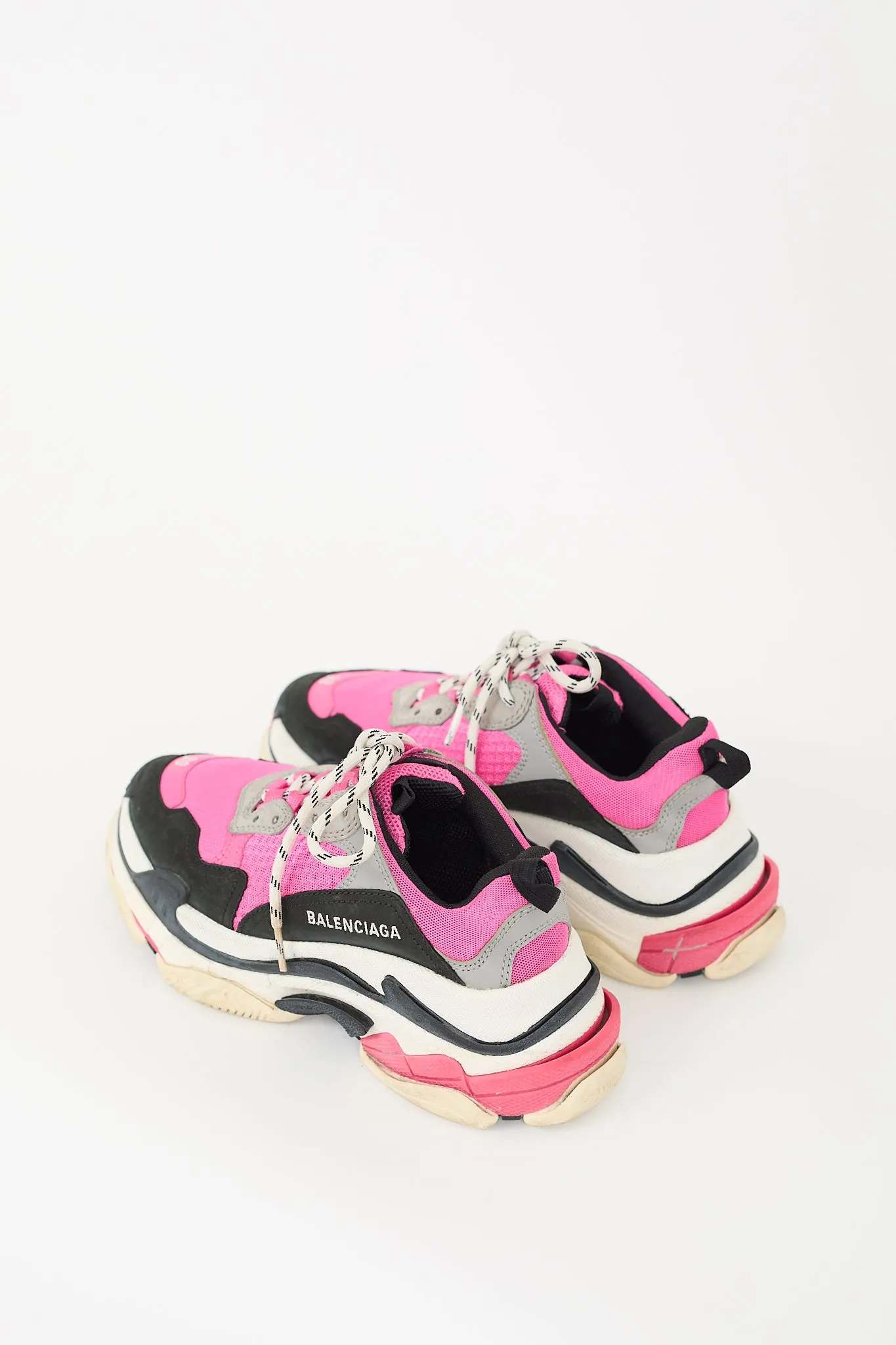 Pink & Black Triple S Sneaker