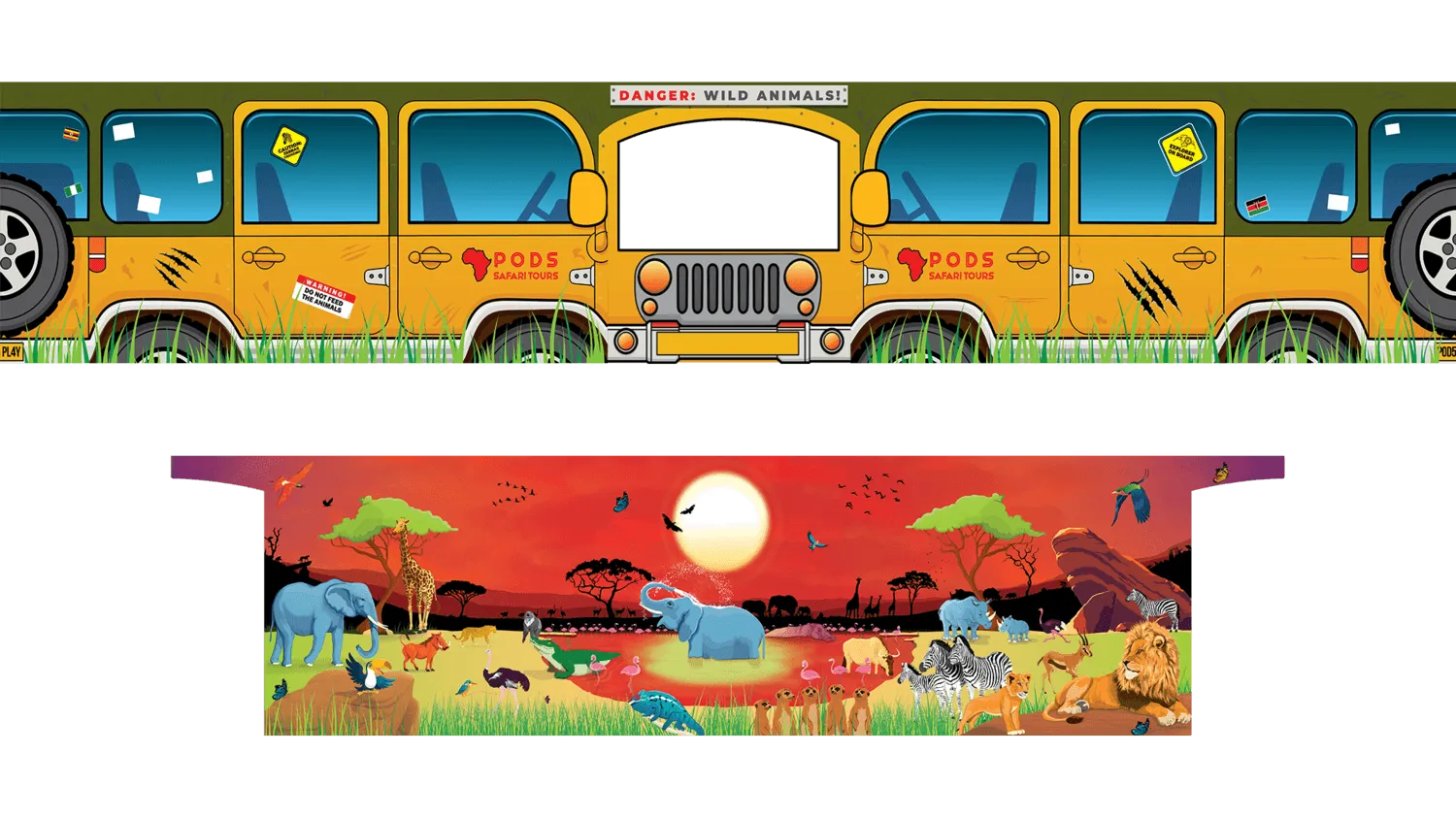 PODSmini Removable Theme: Sunset Savanna Safari