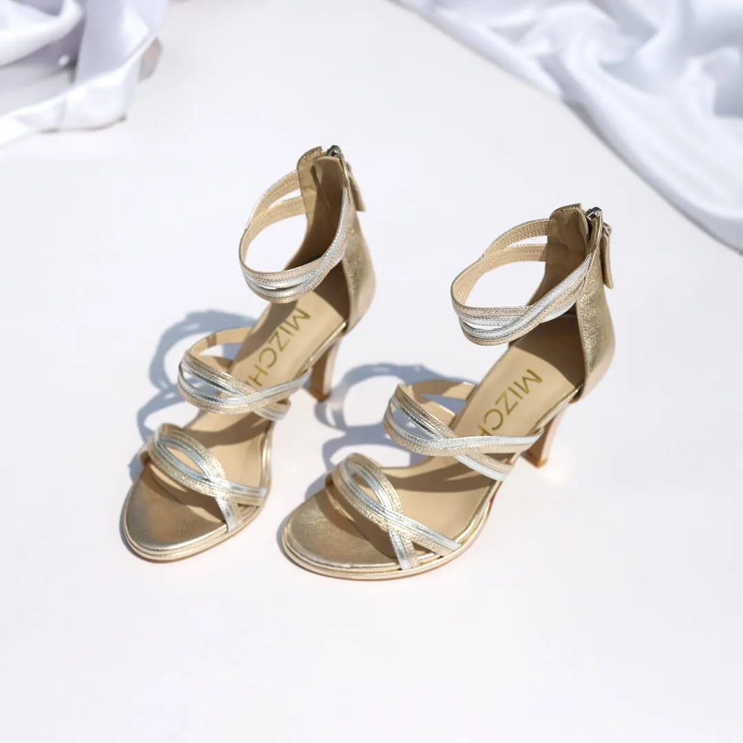 PRETZEL - metalic sandals
