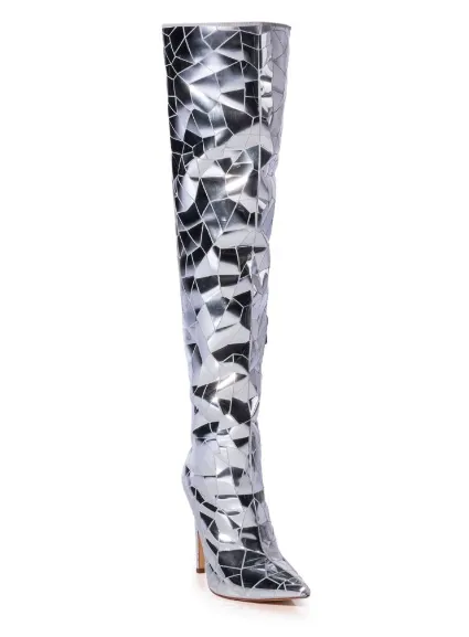 RENAISSANCE TOUR SHATTERED METALLIC STILETTO BOOT