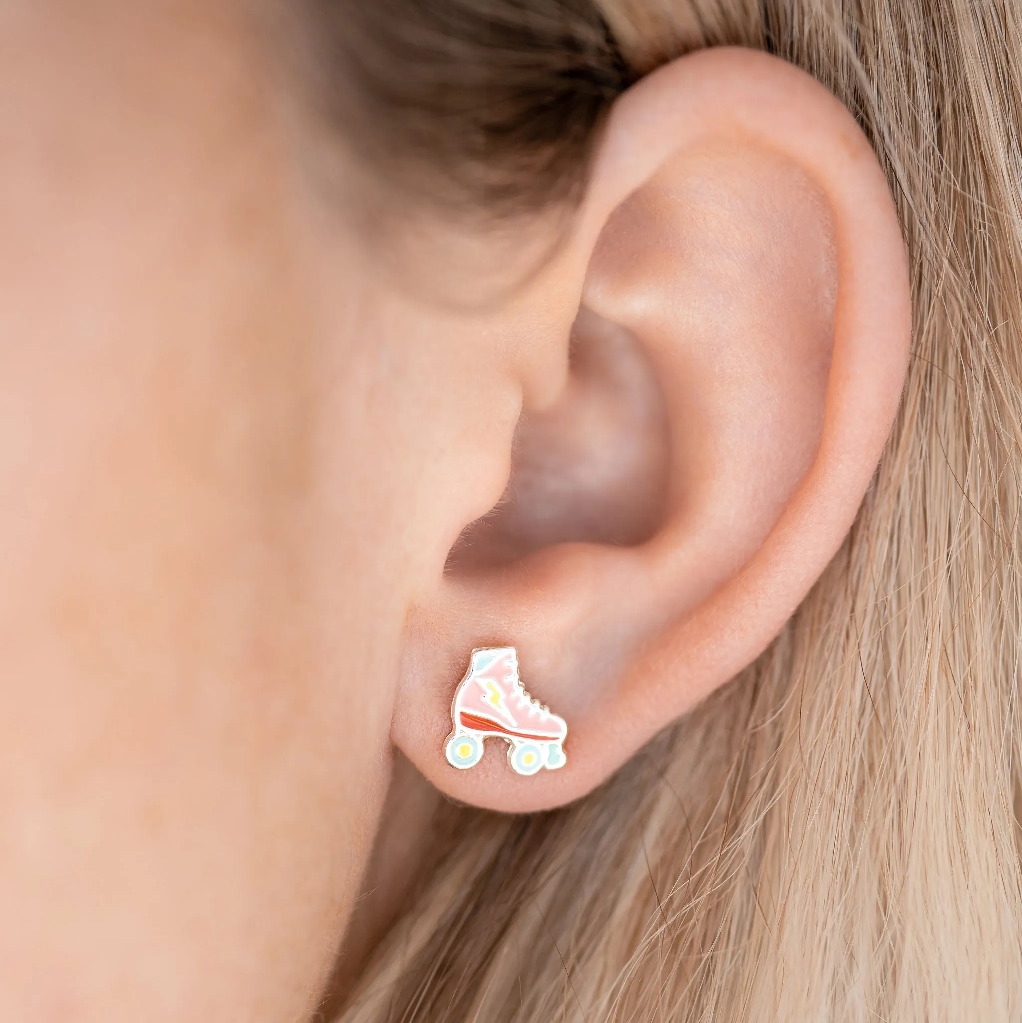 Roller Skate Sterling Silver Earrings