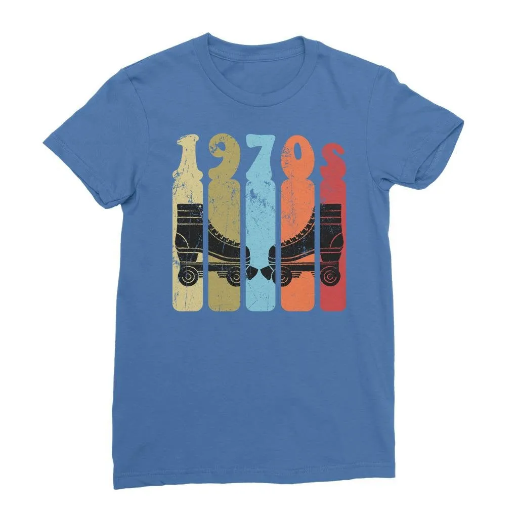 Roller Skates 70s Disco Derby Retro Vintage Worn Classic Women's T-Shirt