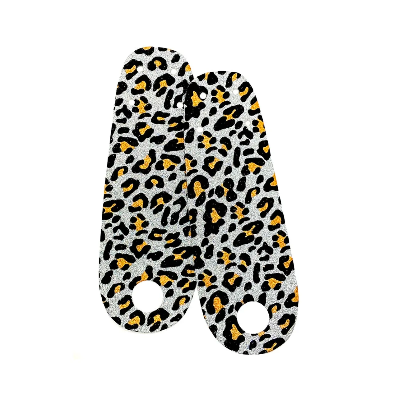 Rollerstuff Silver Leopard Glitter Toe Guards