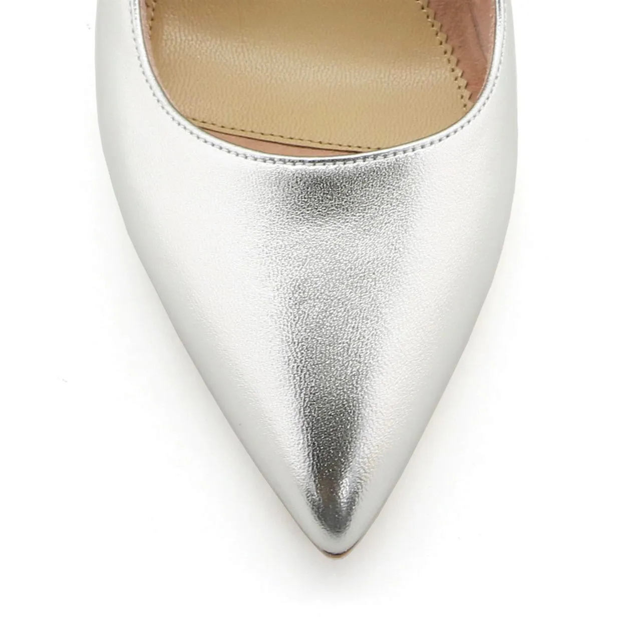 [SAMPLE] Silver Metallic Leather Pump