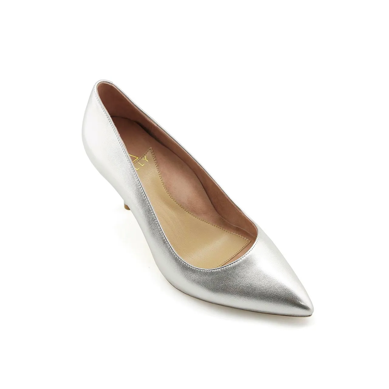 [SAMPLE] Silver Metallic Leather Pump