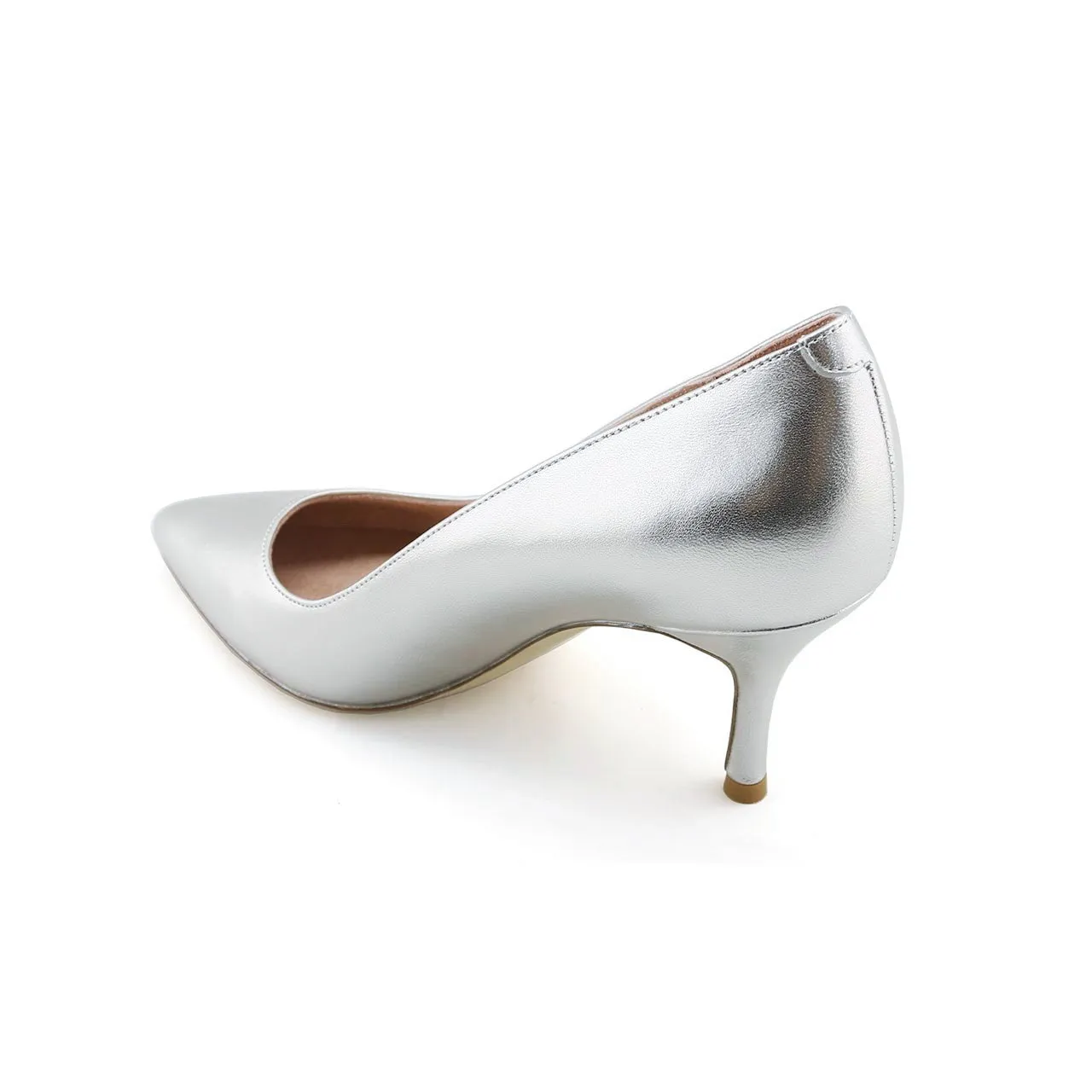 [SAMPLE] Silver Metallic Leather Pump